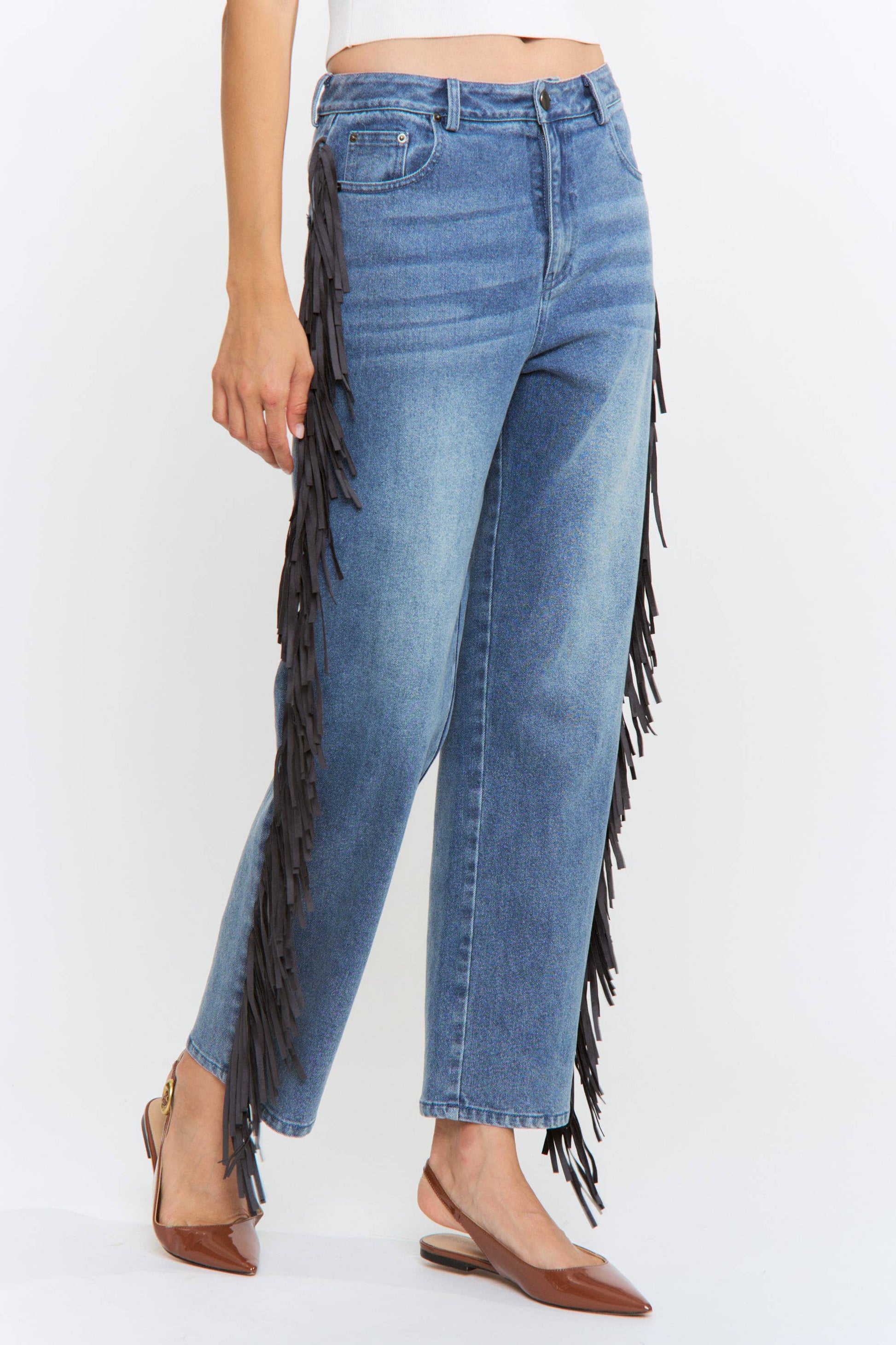 Midnight Rodeo Fringe Jeans