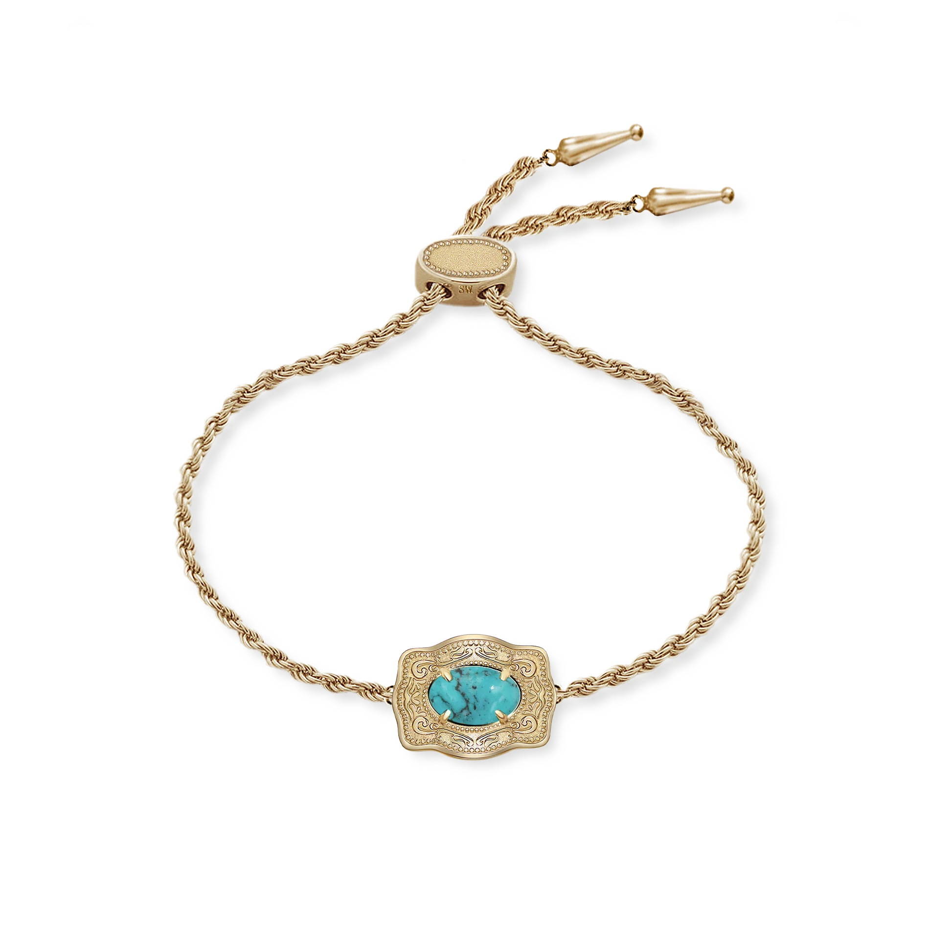 Ultra Mini Belt Buckle Turquoise Bracelet