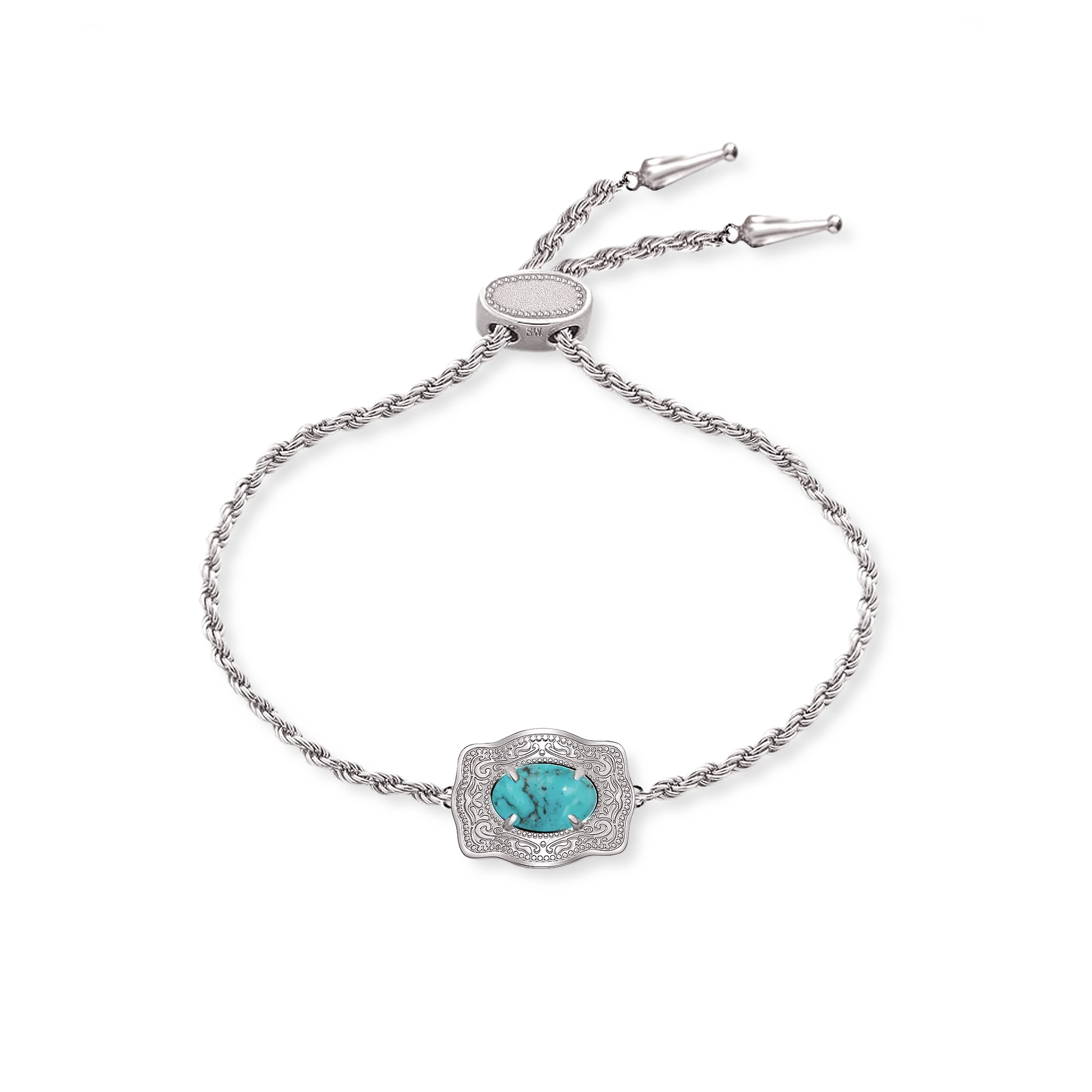 Ultra Mini Belt Buckle Turquoise Bracelet