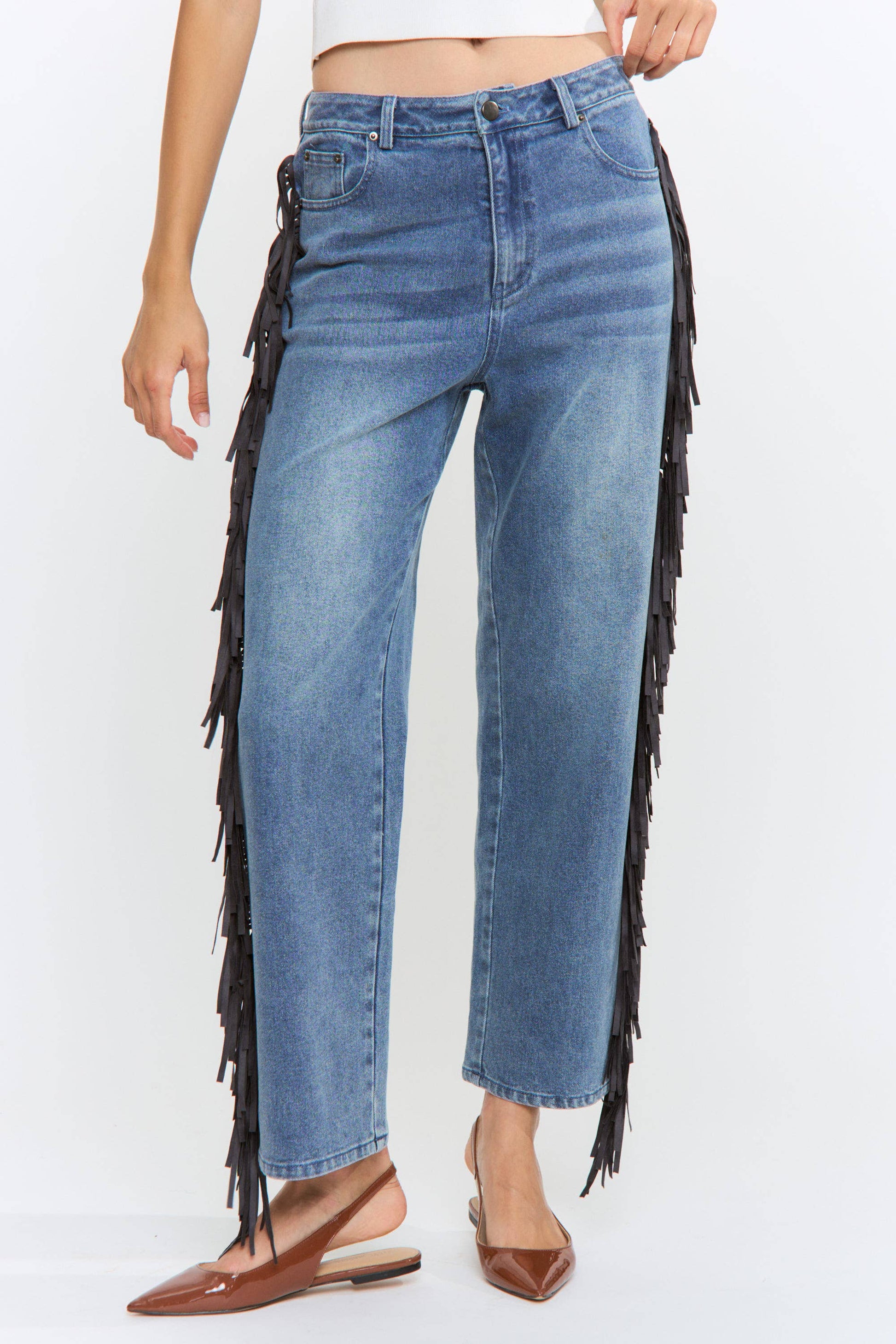 Midnight Rodeo Fringe Jeans