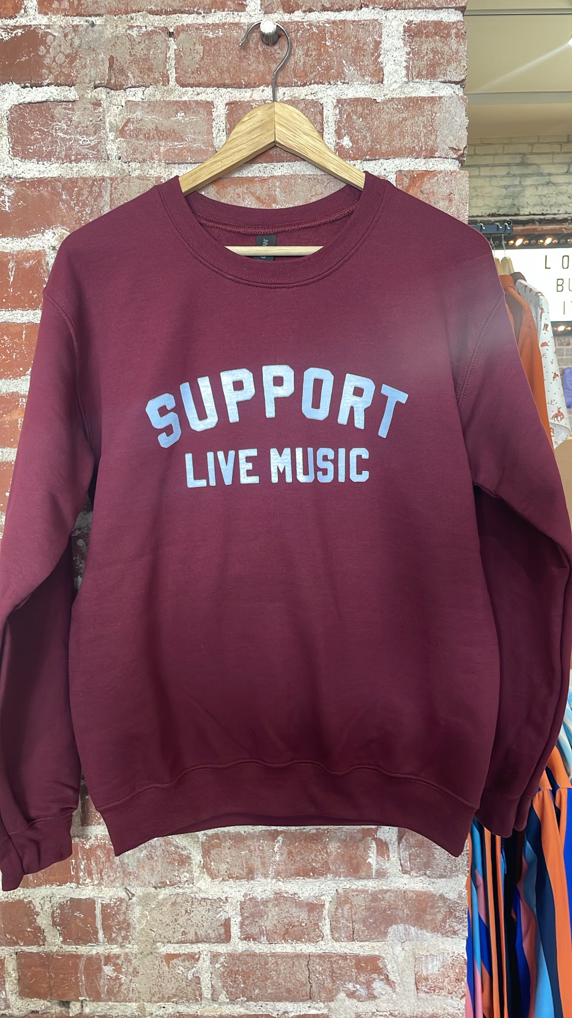 Support Live Music Crewneck