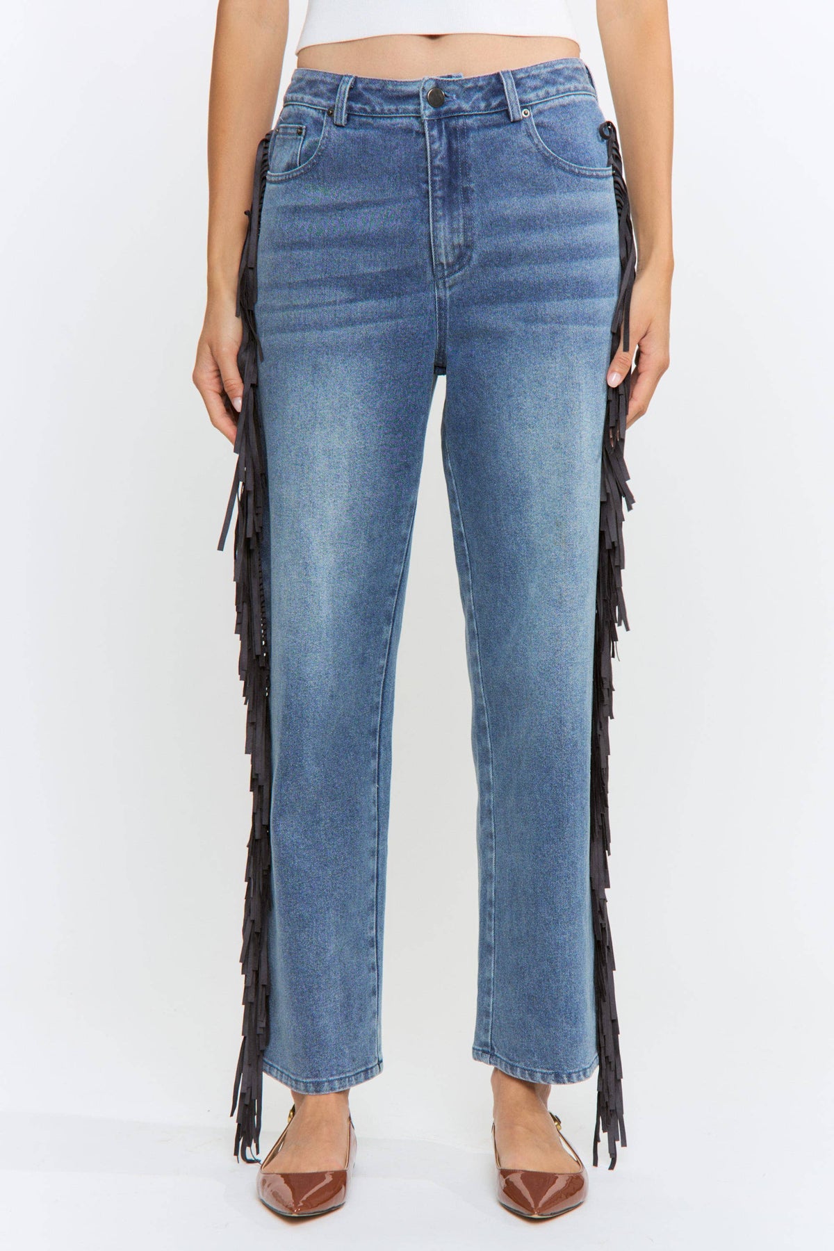 Midnight Rodeo Fringe Jeans