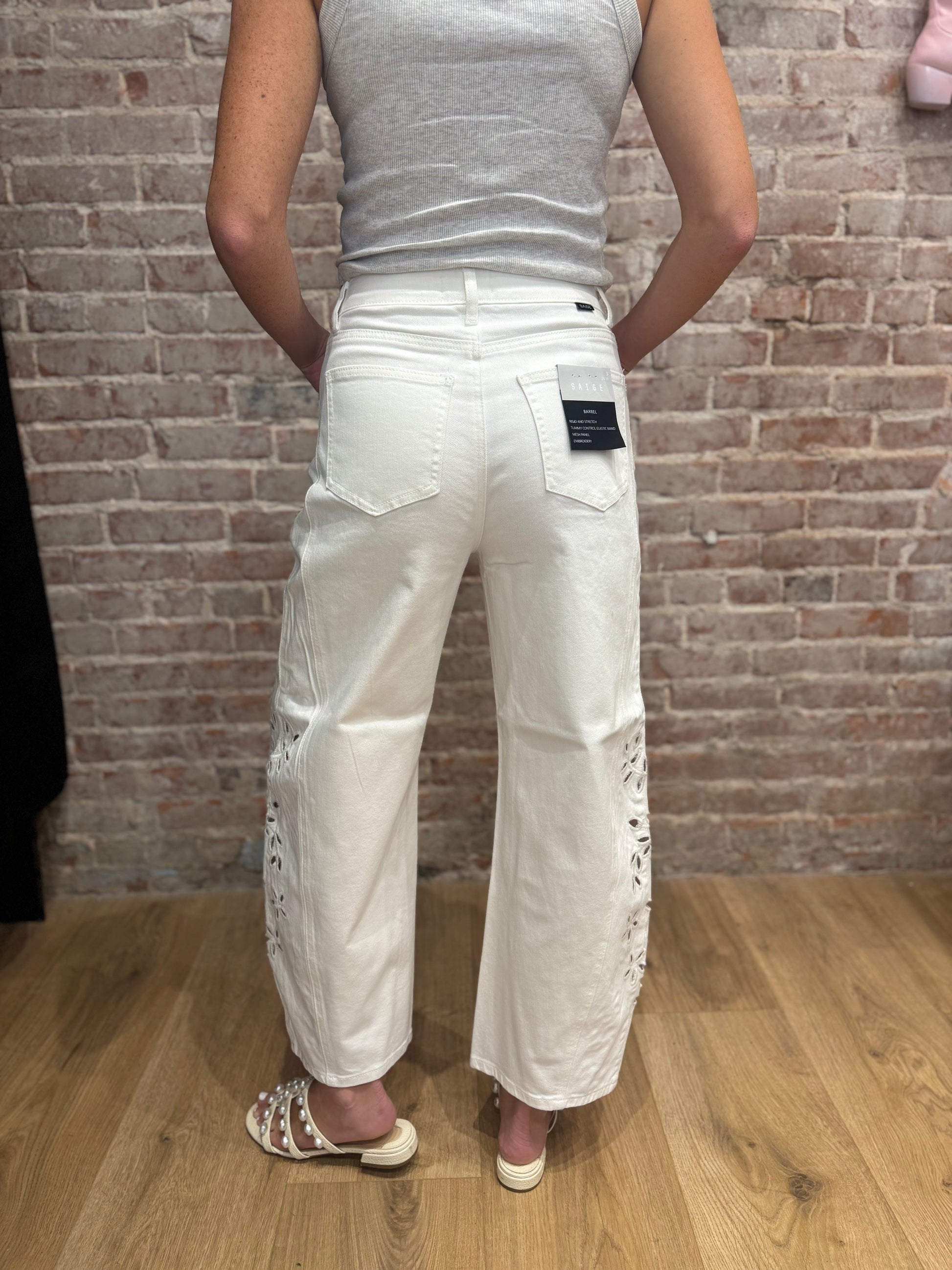 Marfa Eyelet Barrel Jean