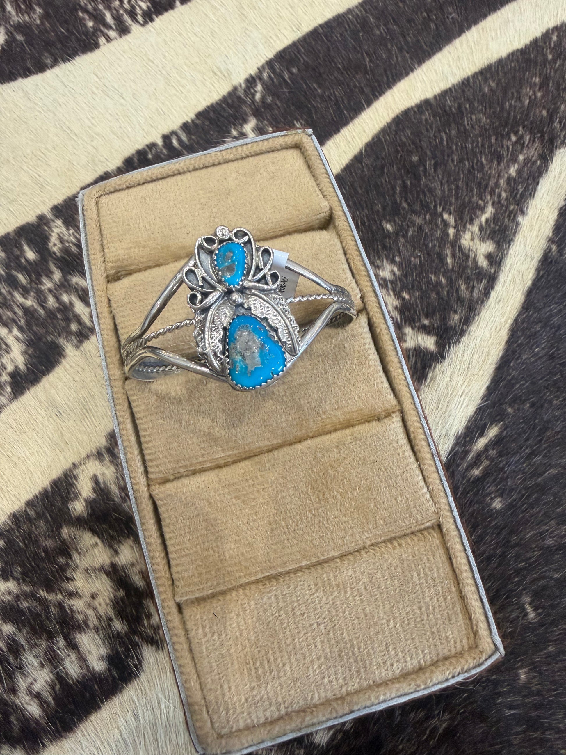 Harry B. Yazzie Navajo Kingman Turquoise Bracelet