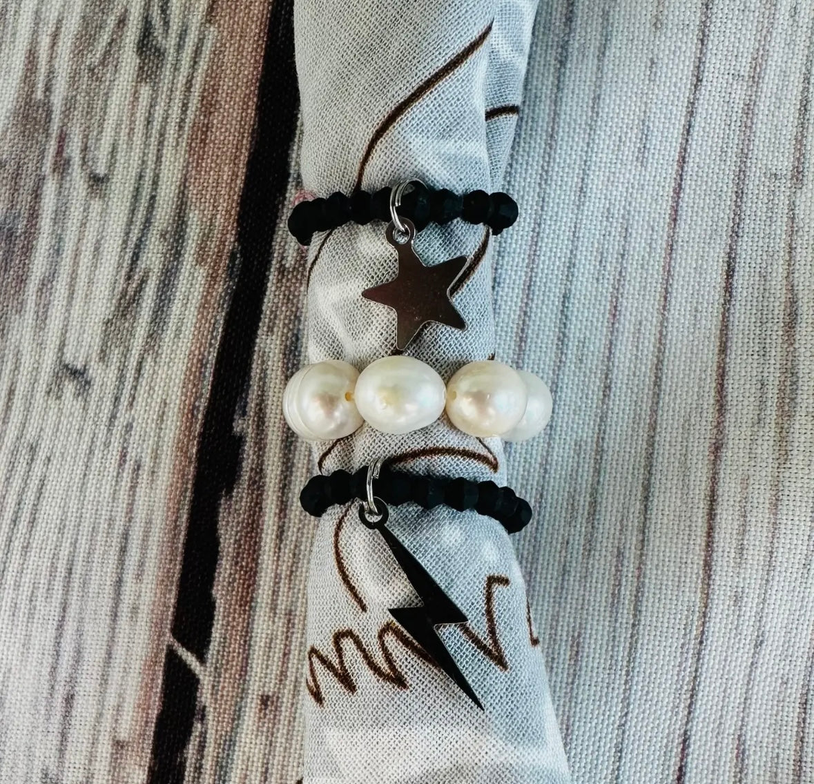 Ivory Pearl Bandana Charm