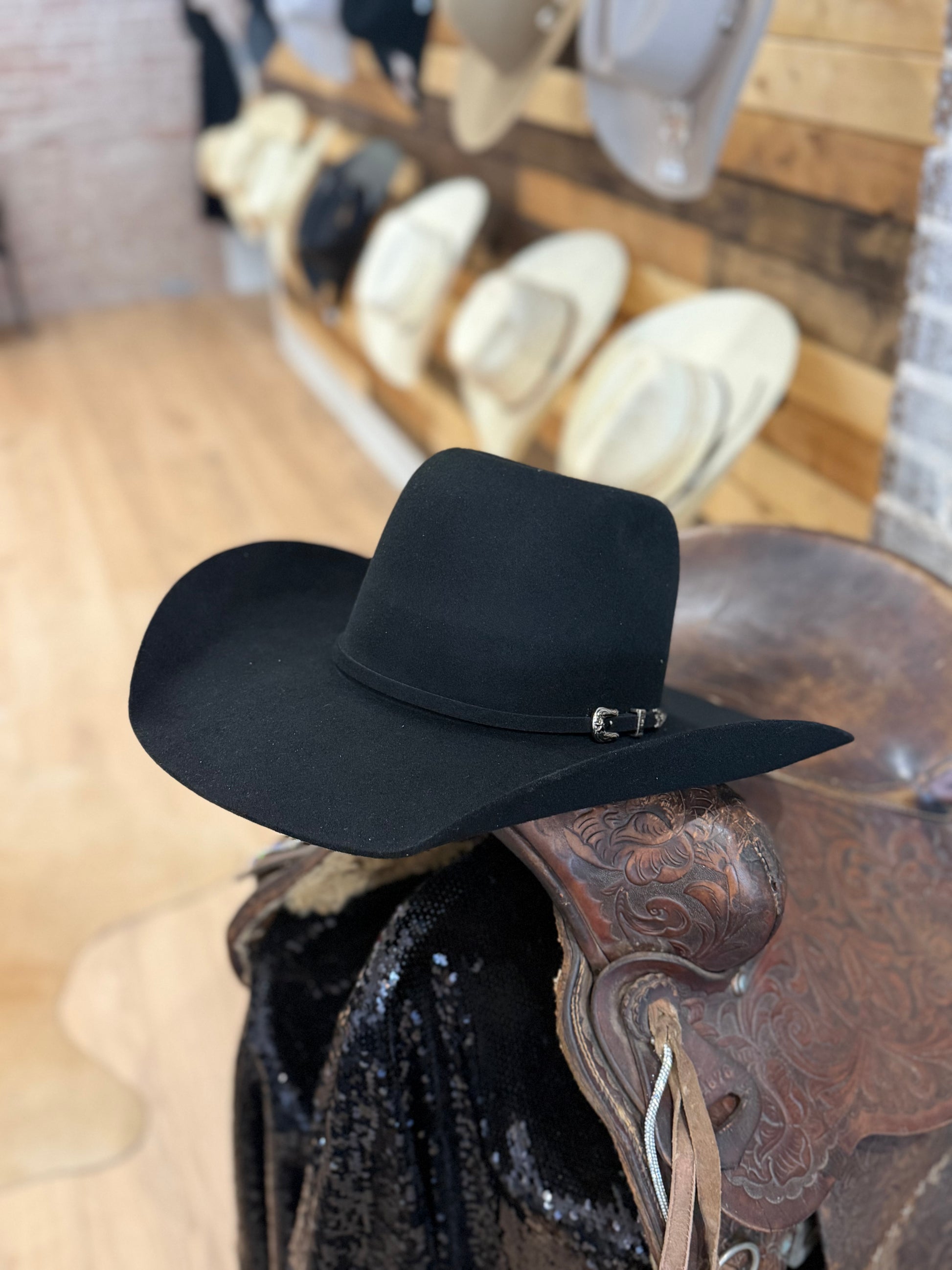 Twister 100% Wool Black Pre-Shaped CHL Hat