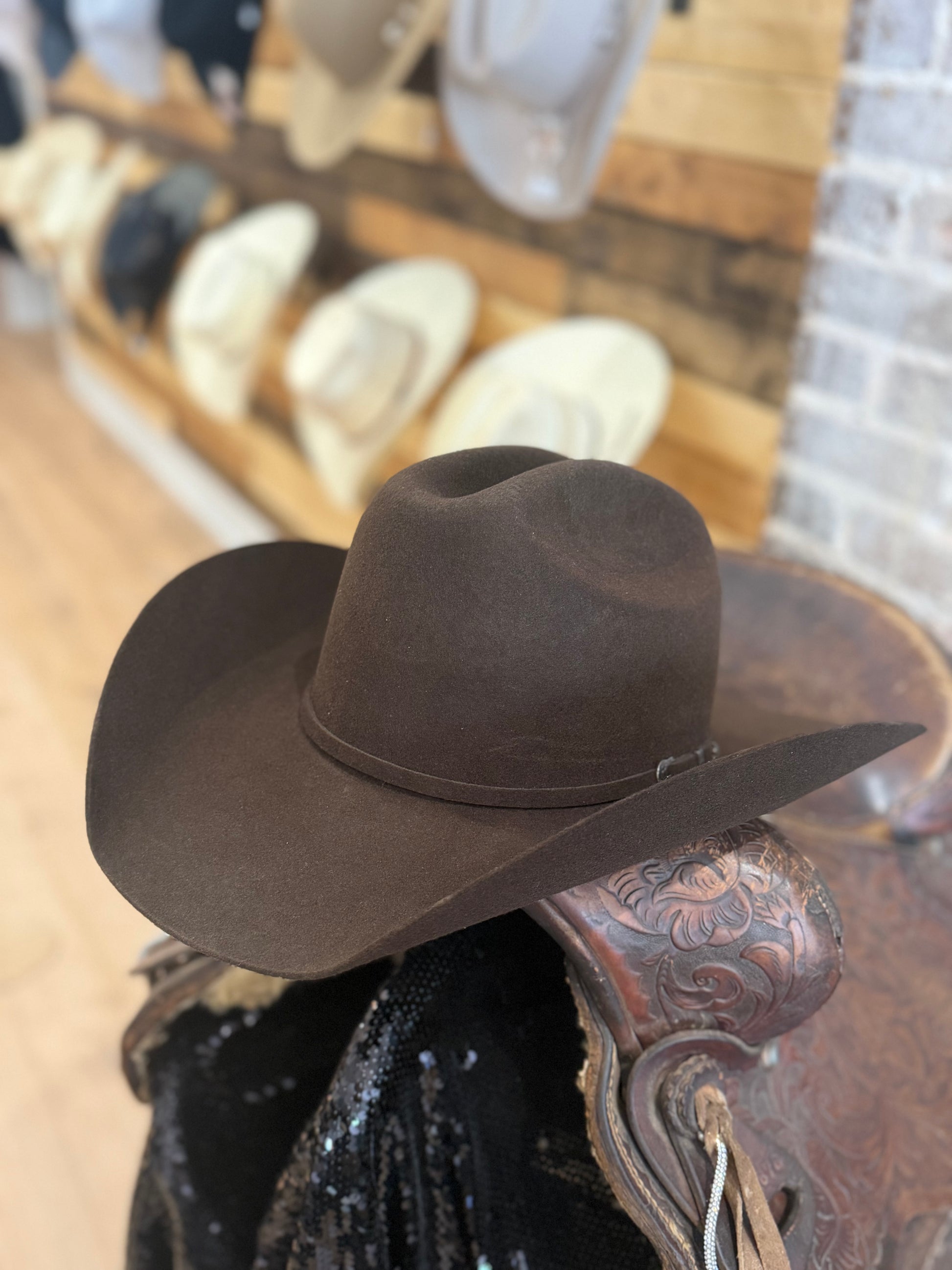 Twister 100% Wool Chocolate Pre-Shaped Cattleman Hat
