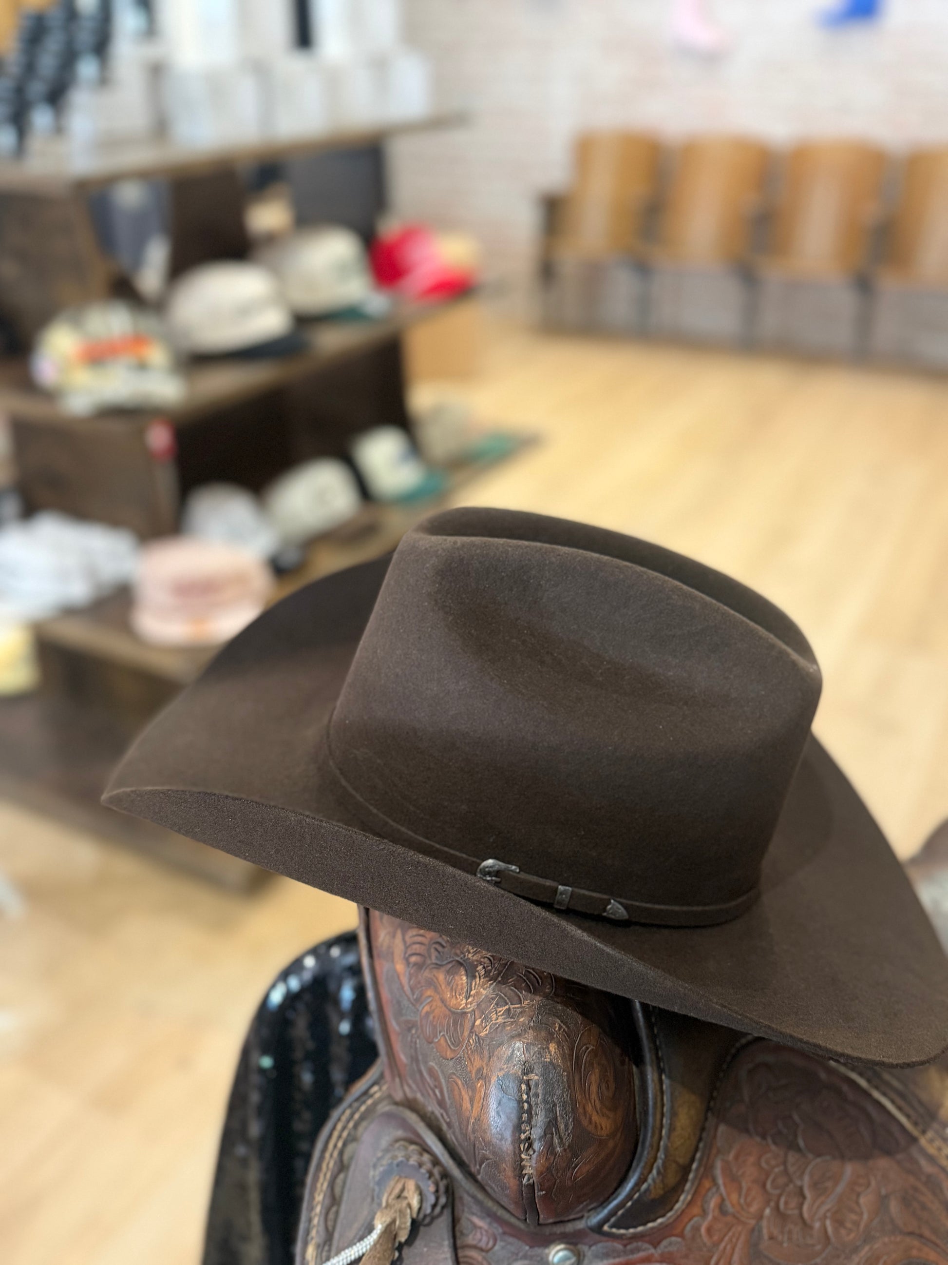 Twister 100% Wool Chocolate Pre-Shaped Cattleman Hat