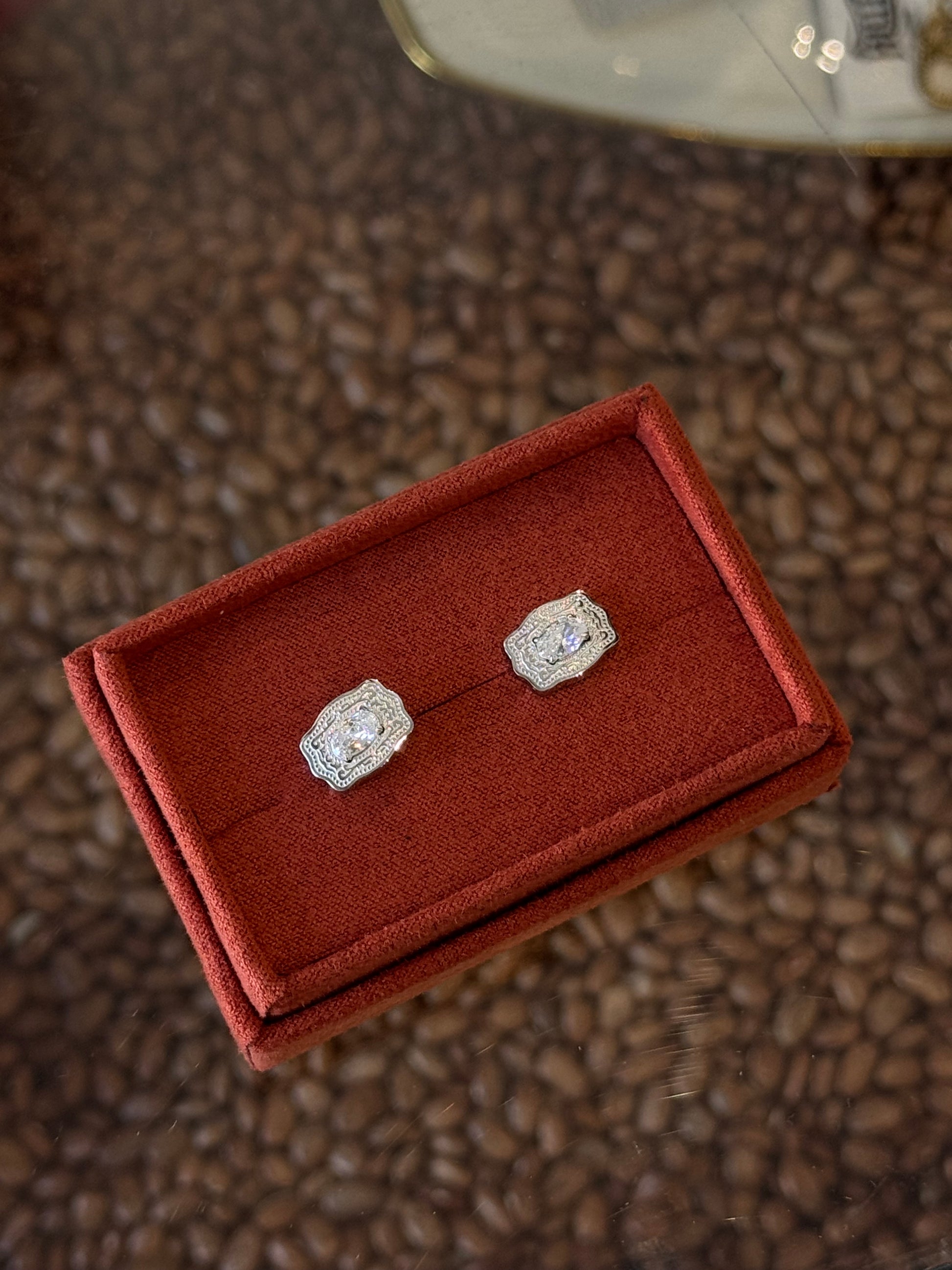 Ultra Mini Buckle Earrings Silver