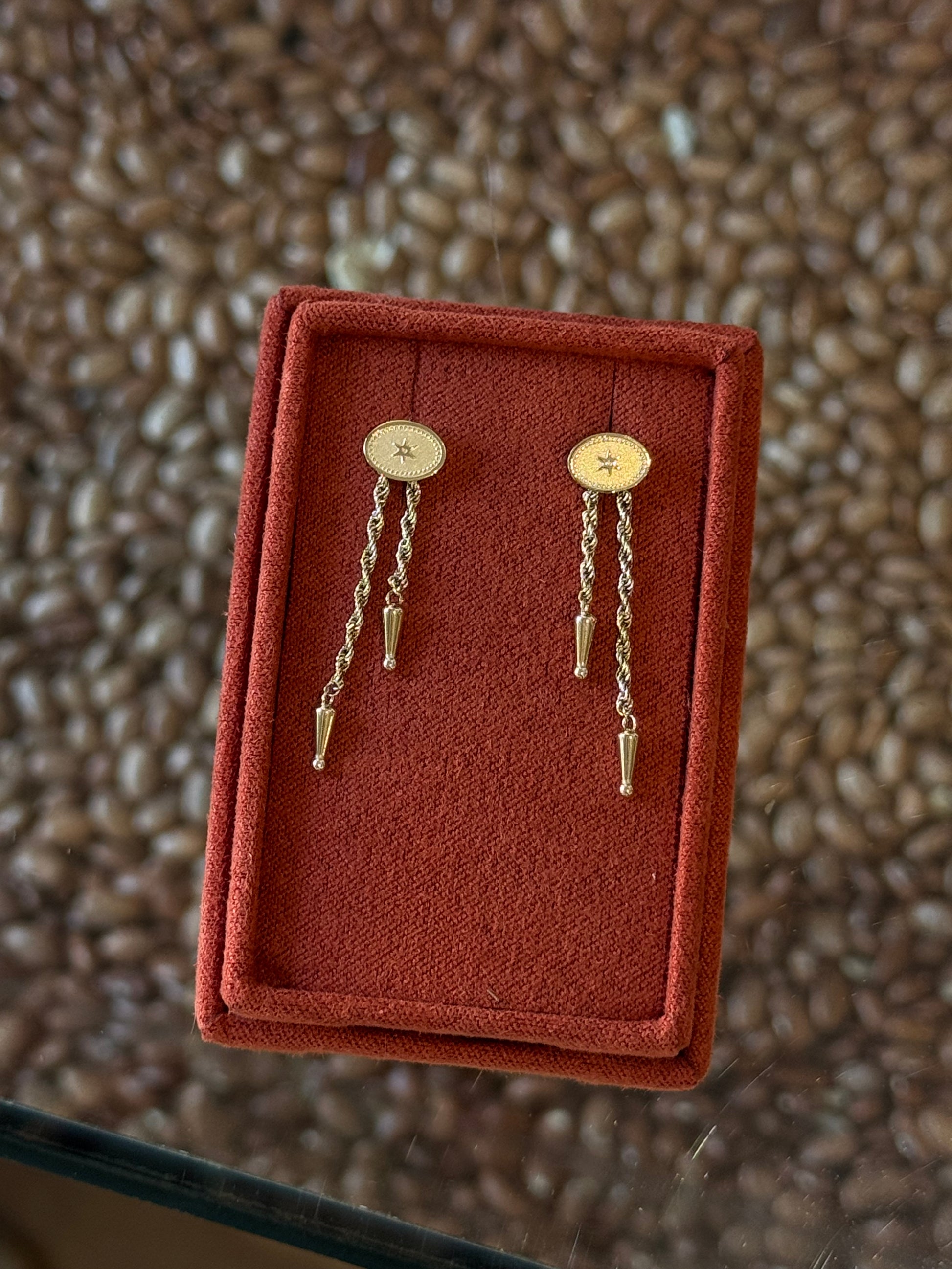 Annley Bolo Tie Earrings Gold