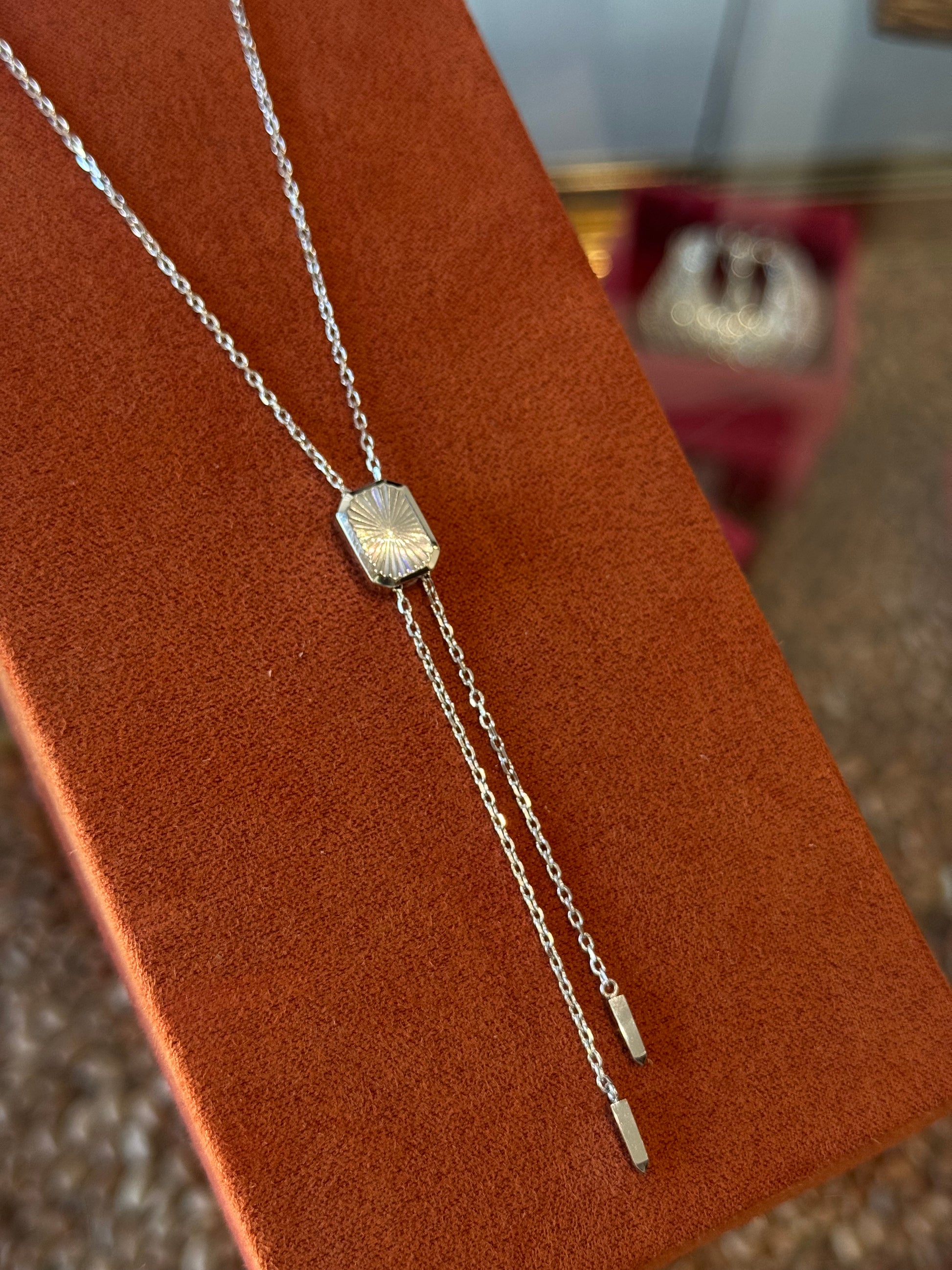 Hayden Bolo Tie Necklace Silver