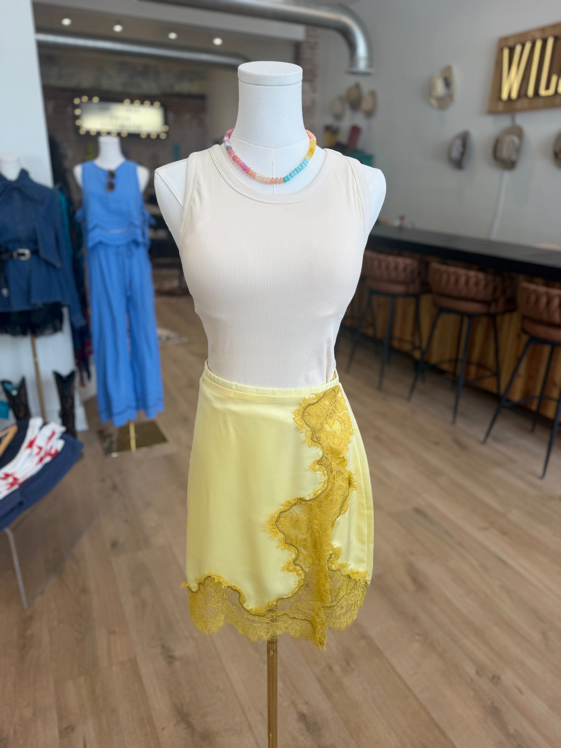Gold Lily Lace Skirt