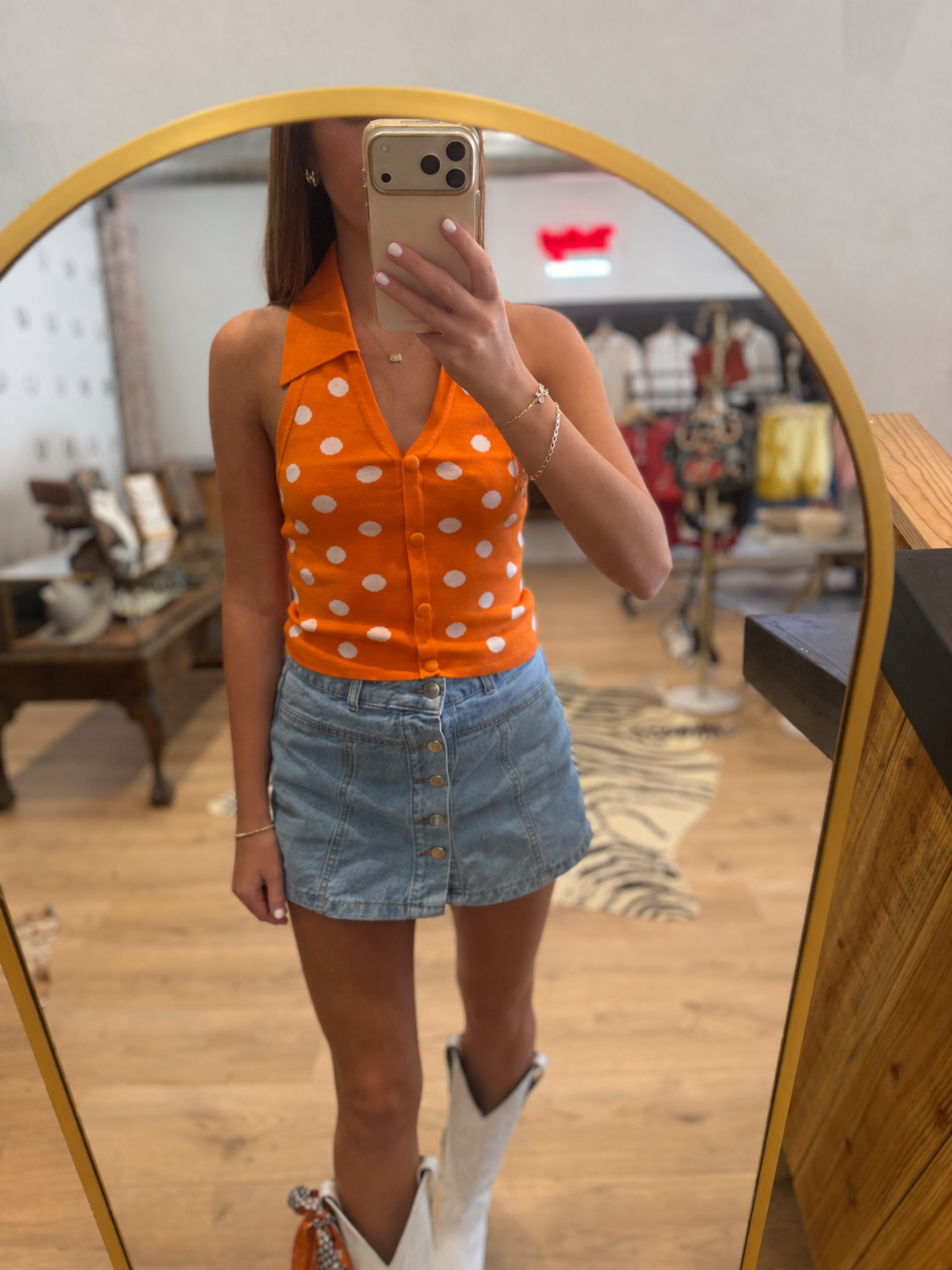 Pokes Polka Dot Sweater Tank