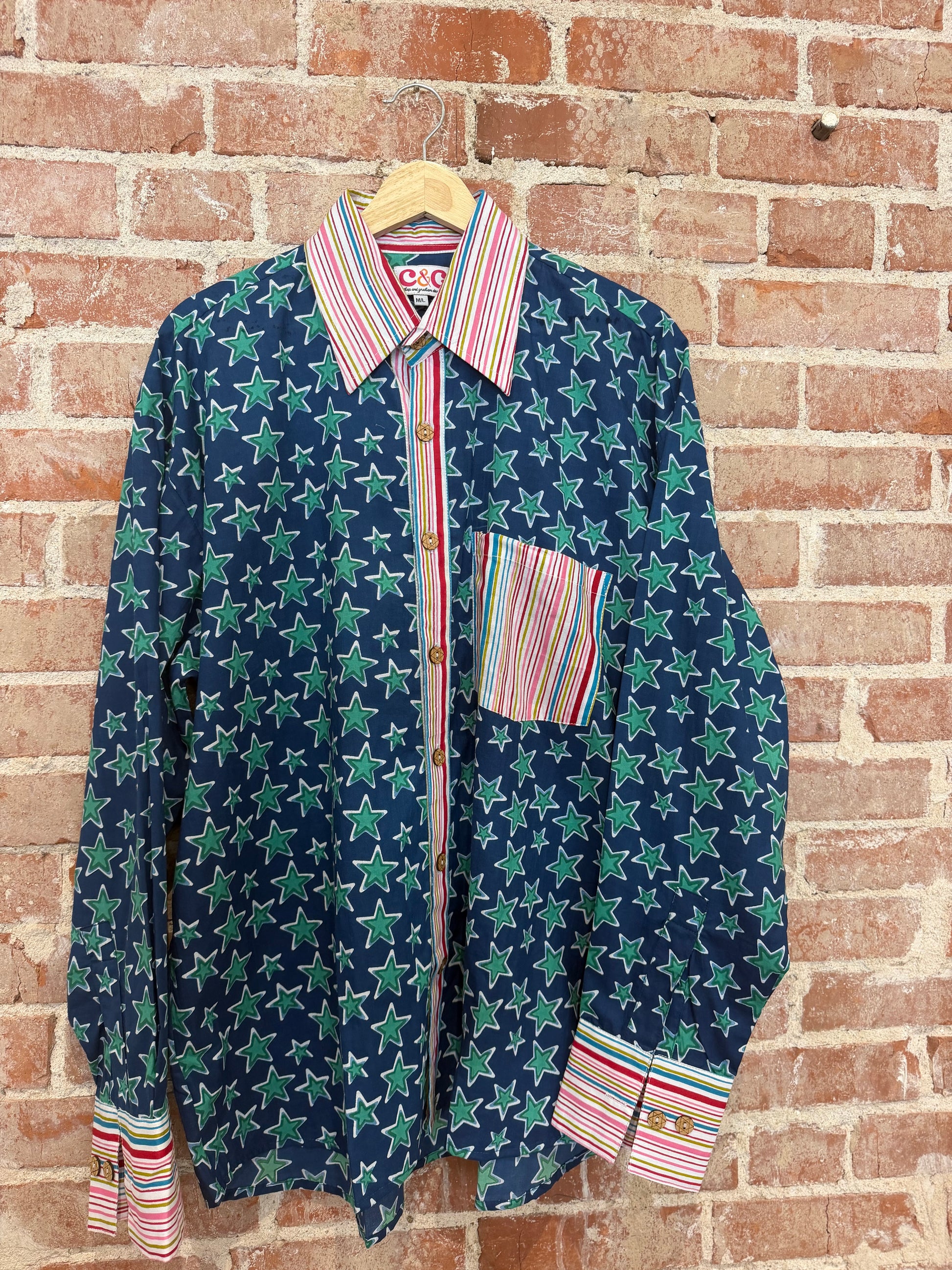 Eleanor Retro Star Button Up