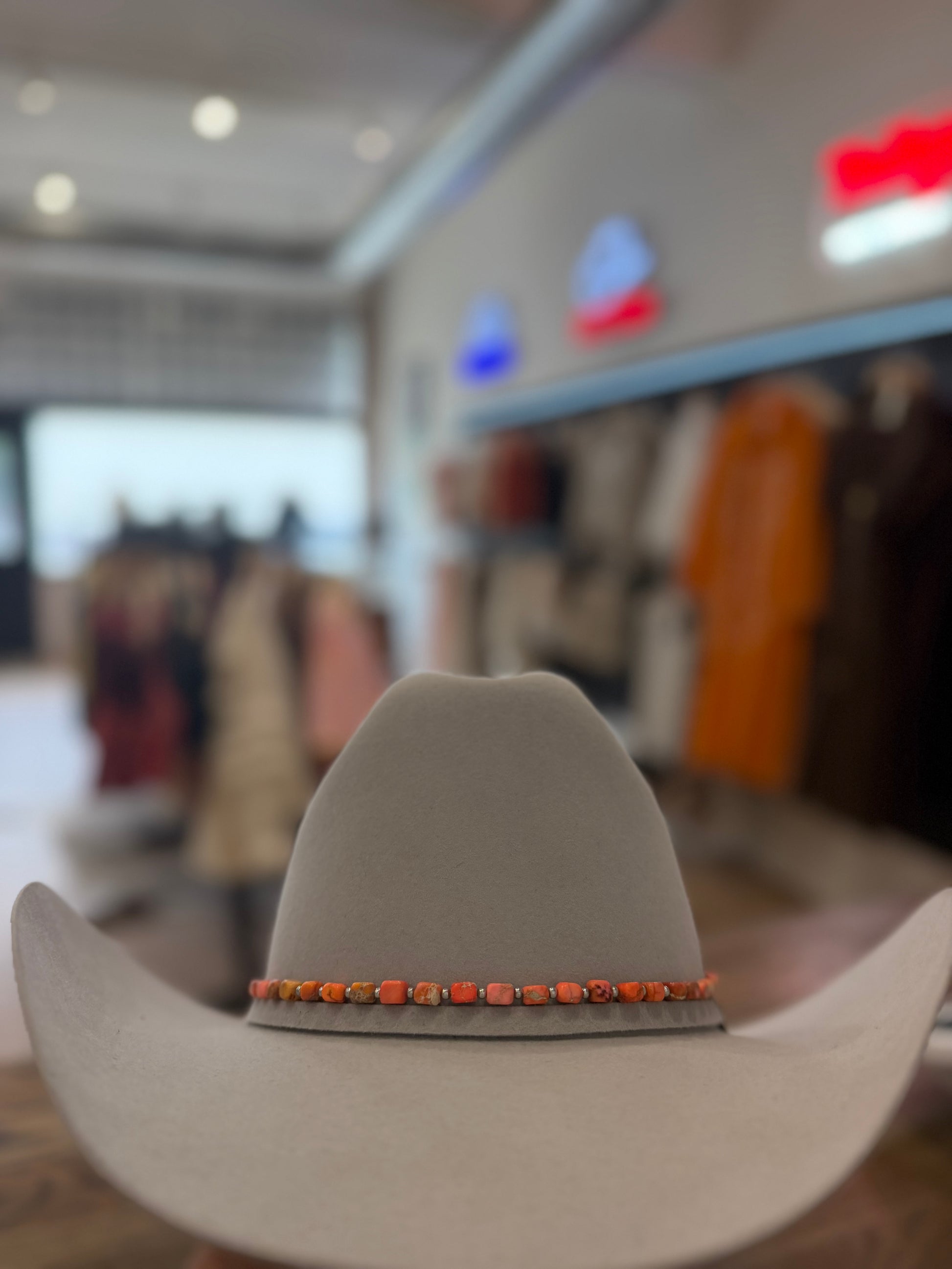 Chunky Terracotta Stone Hat Band