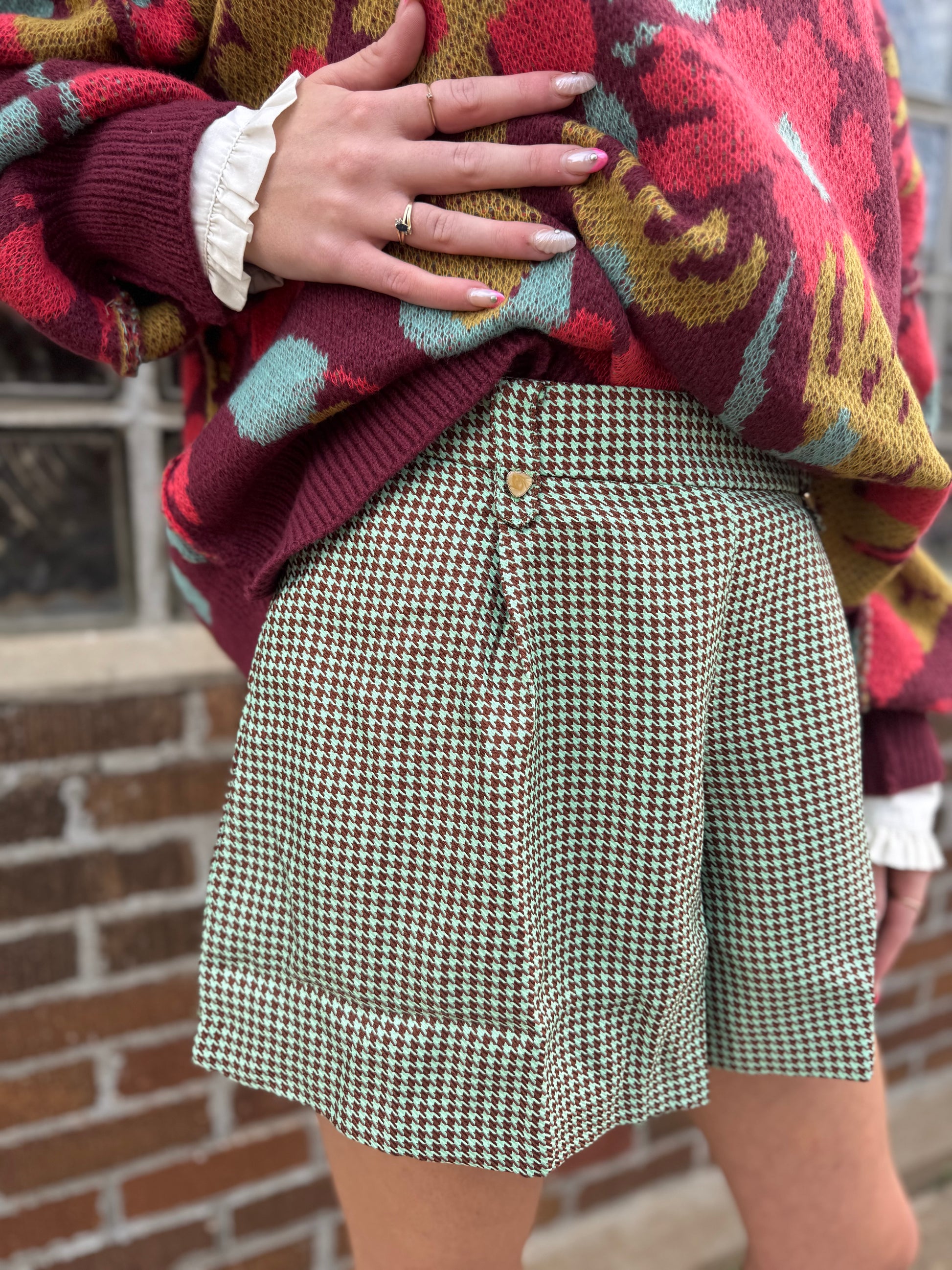 Houndstooth Gem Shorts