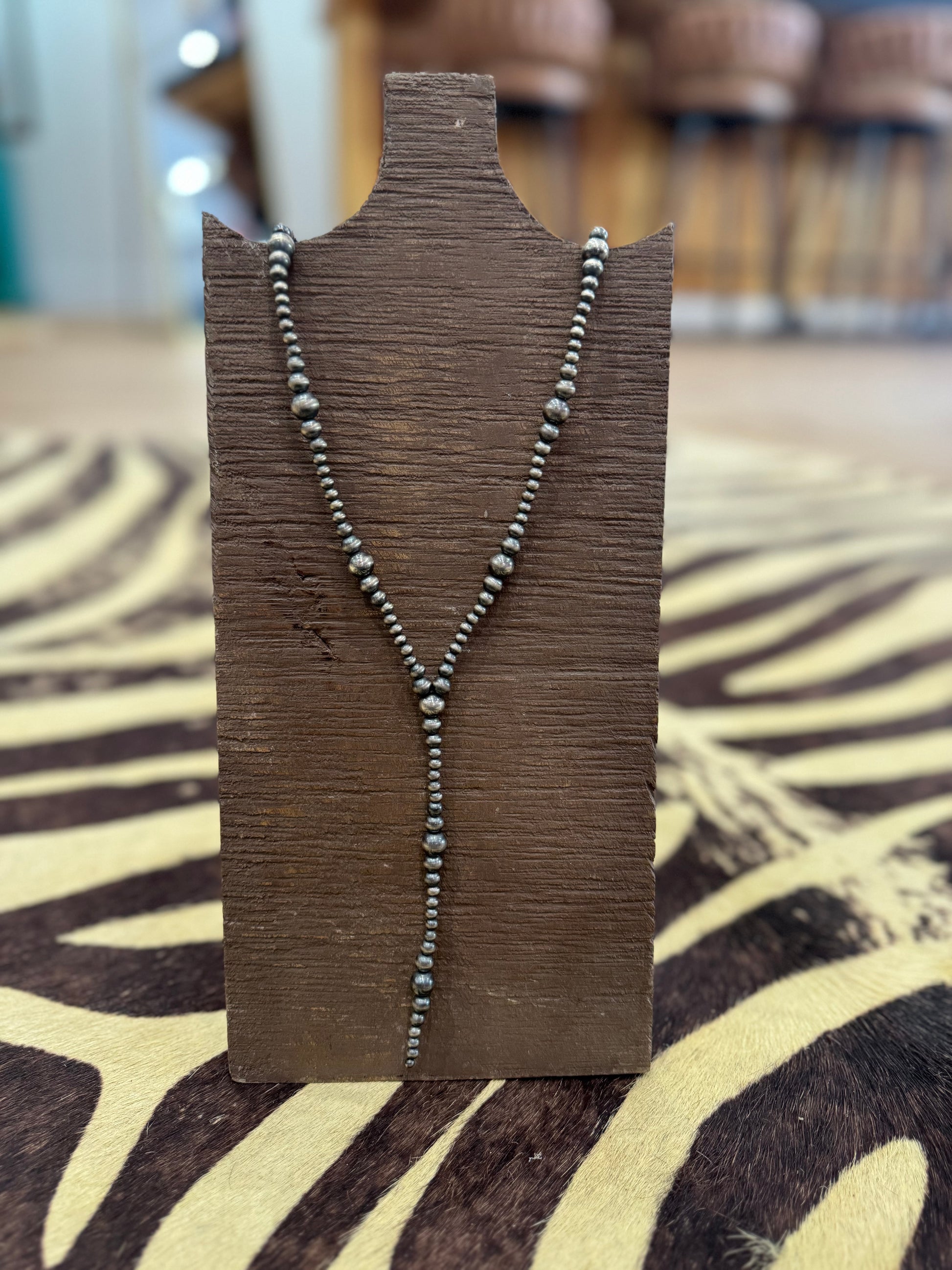 Lariat Necklace Navajo Pearl 22"