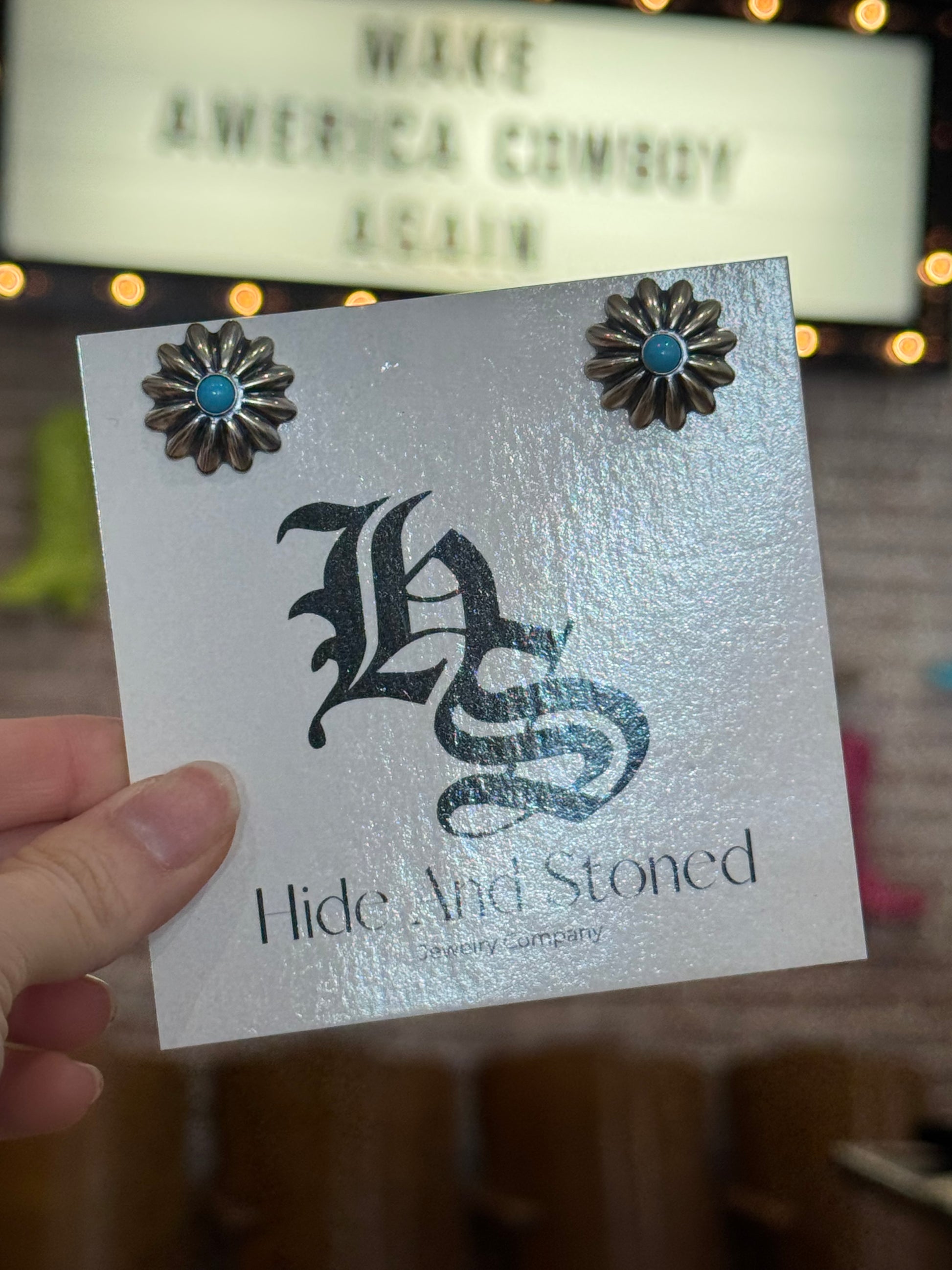 SS Kingman Concho Earrings