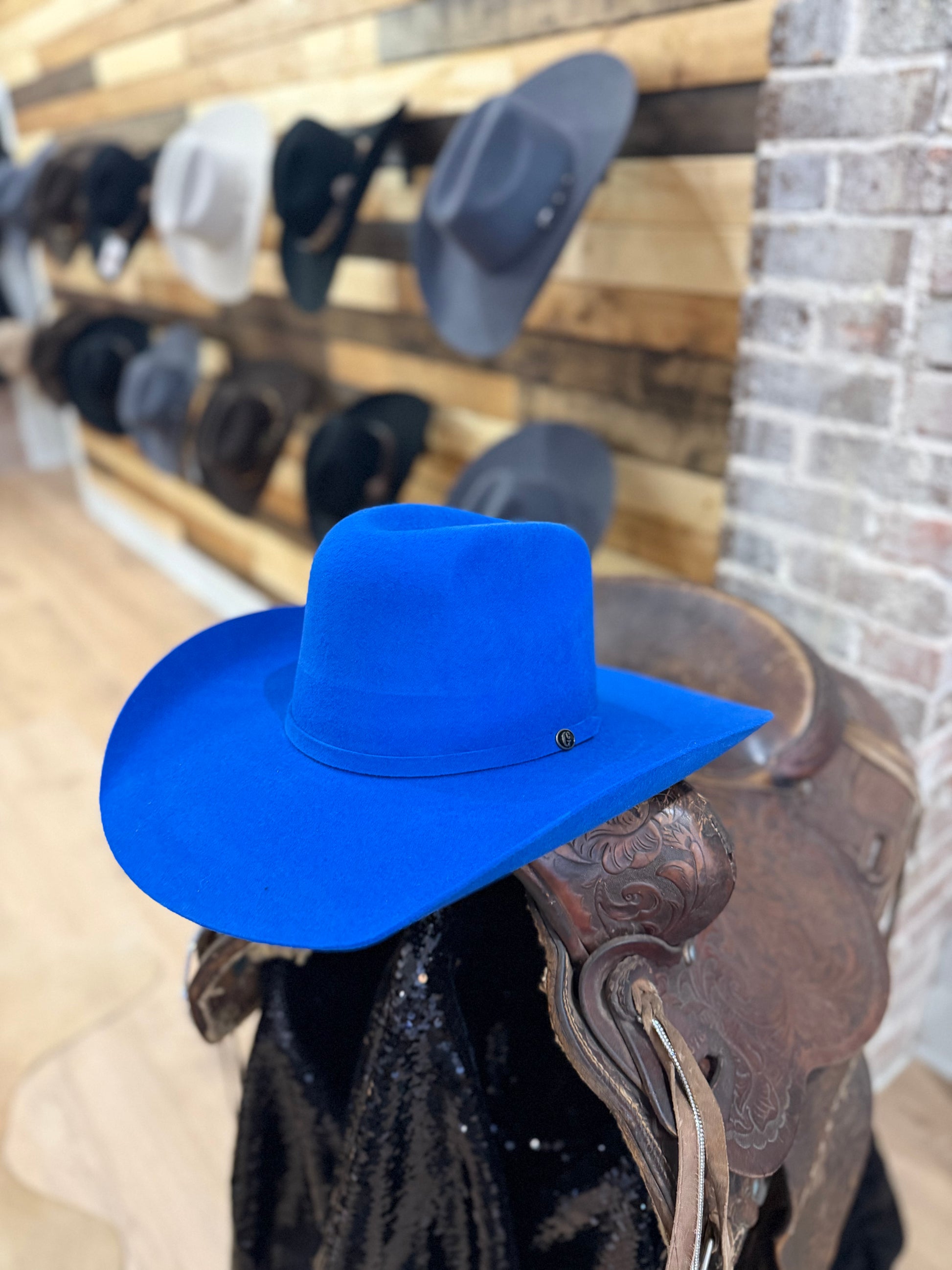 *CLEARANCE HAT* Cobalt Blue Felt