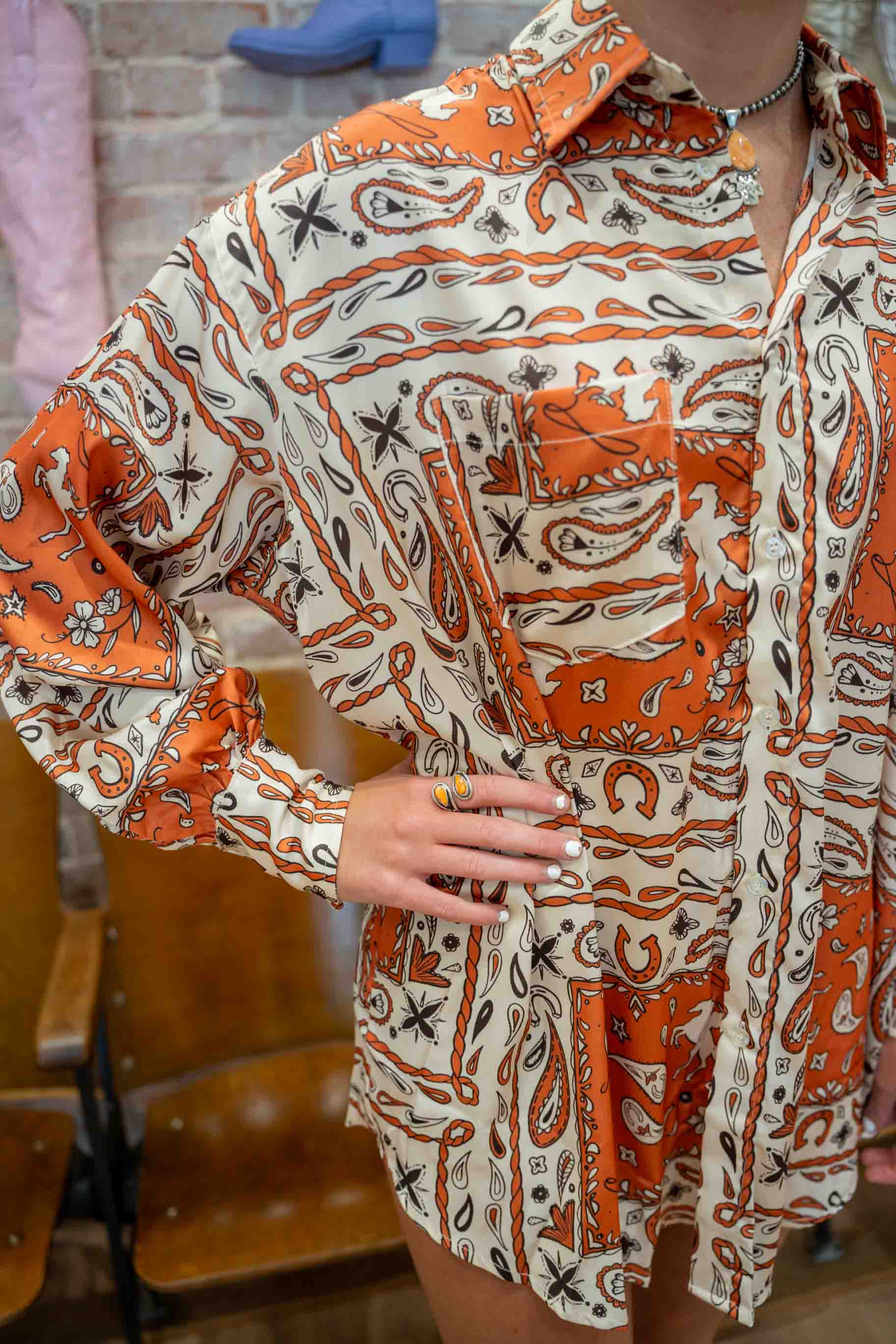 COWBOY DAZE SILKY DRESS