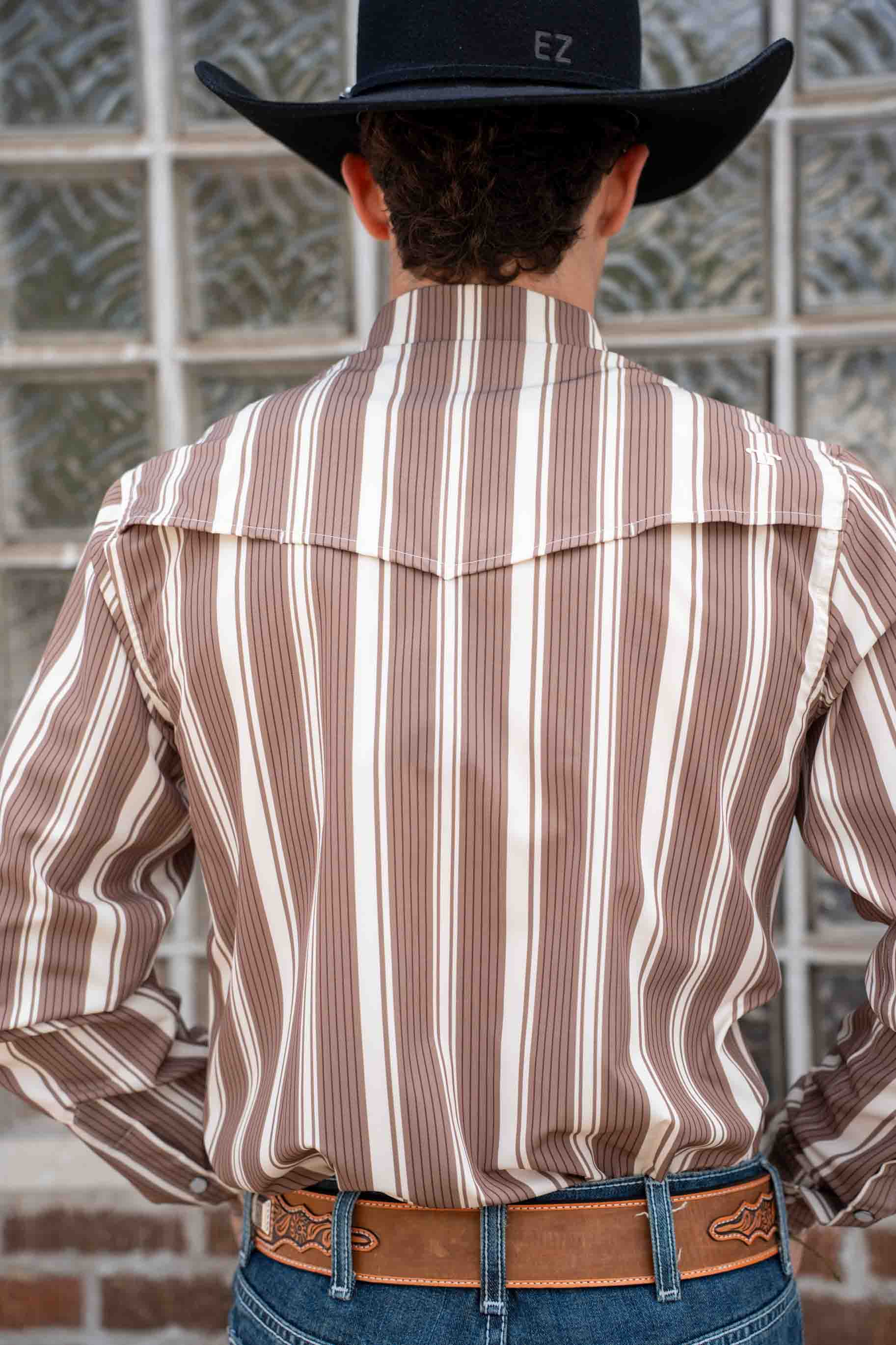 The Atlas In Brown - Long Sleeve Snap Shirt