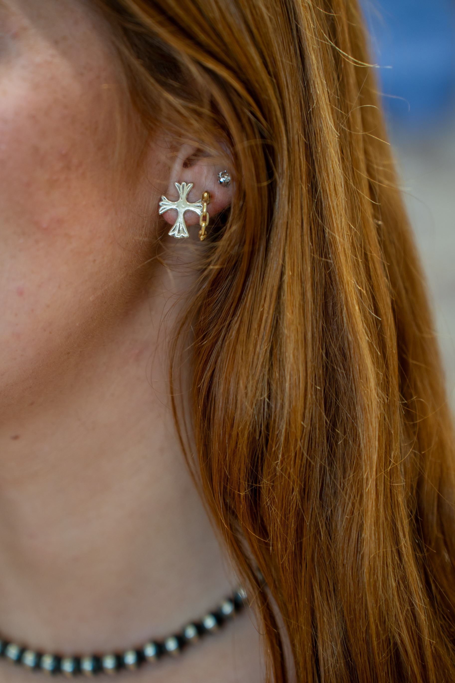 SS Navajo Cross Earrings