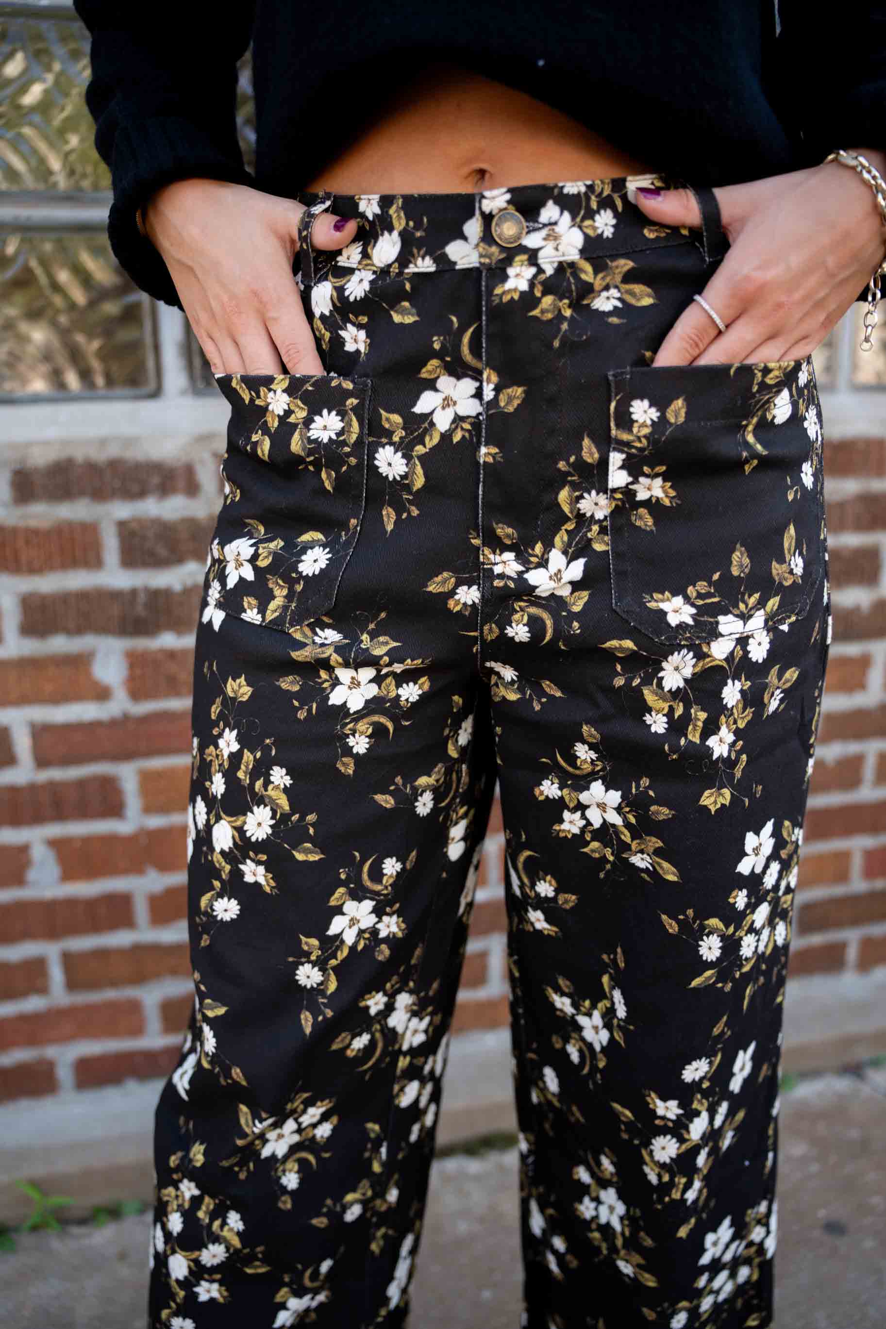 Midnight Floral Jeans