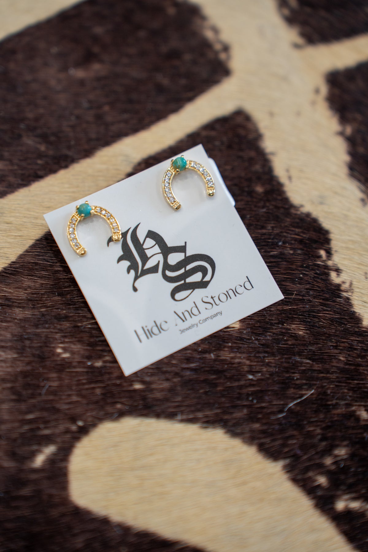 14k Gld Plate SS Horseshoe Earring