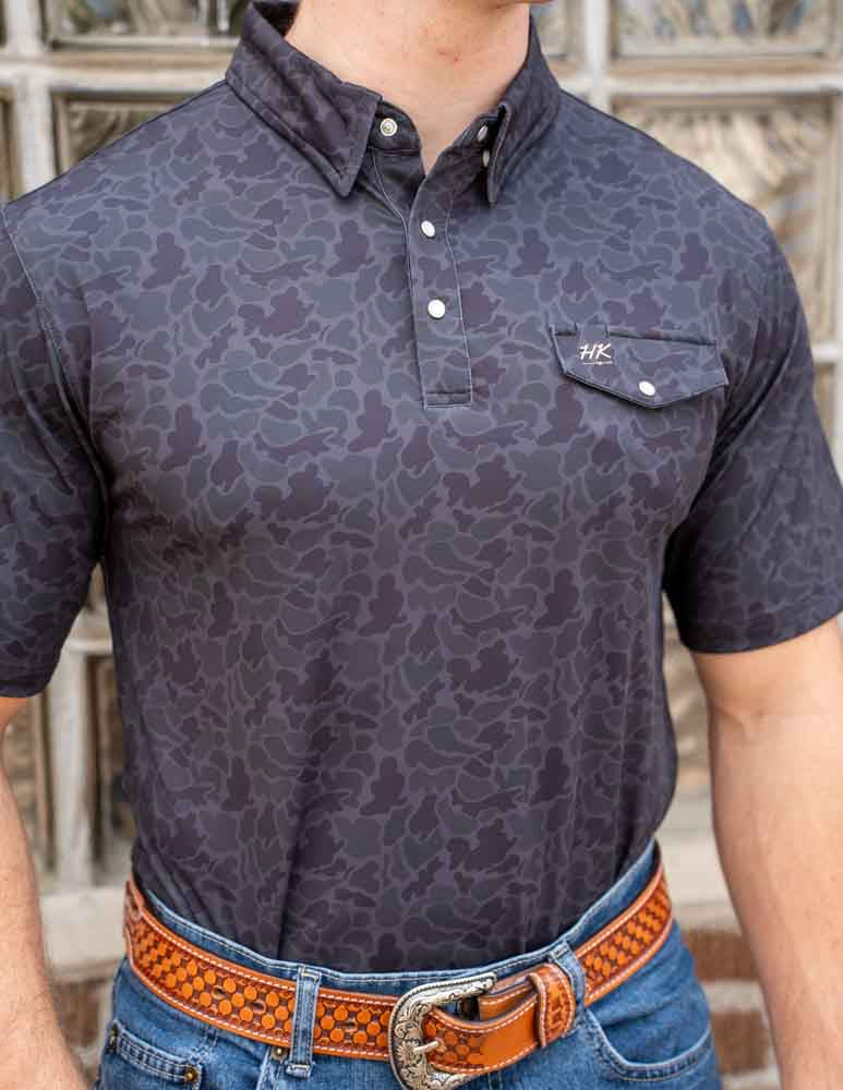 Black Camo Pearl Snap