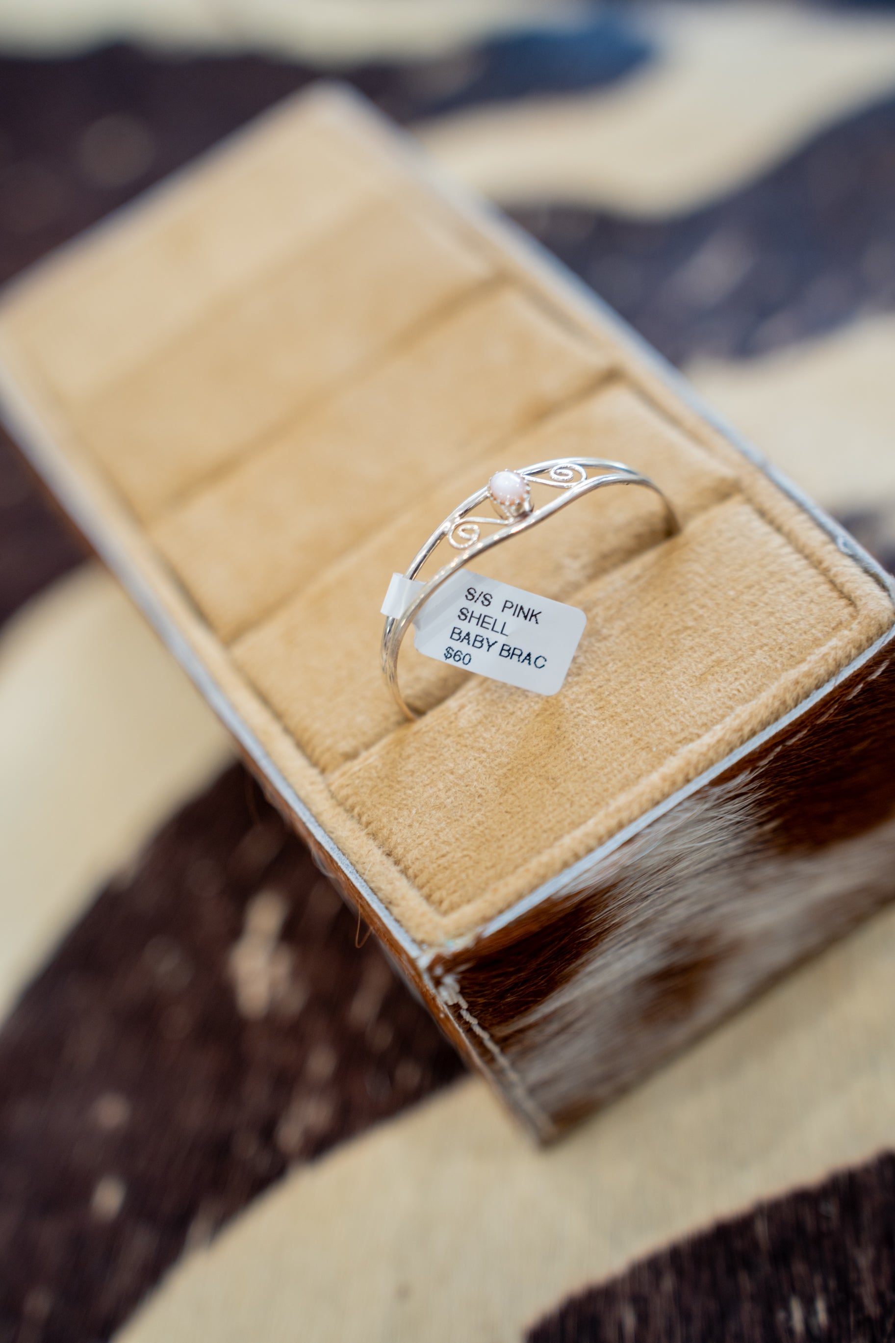 SS Pink Shell Baby Bracelet