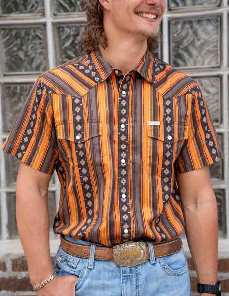 Serape Pearl Snap Short Sleeve