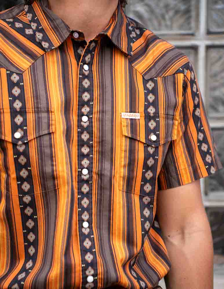 Serape Pearl Snap Short Sleeve