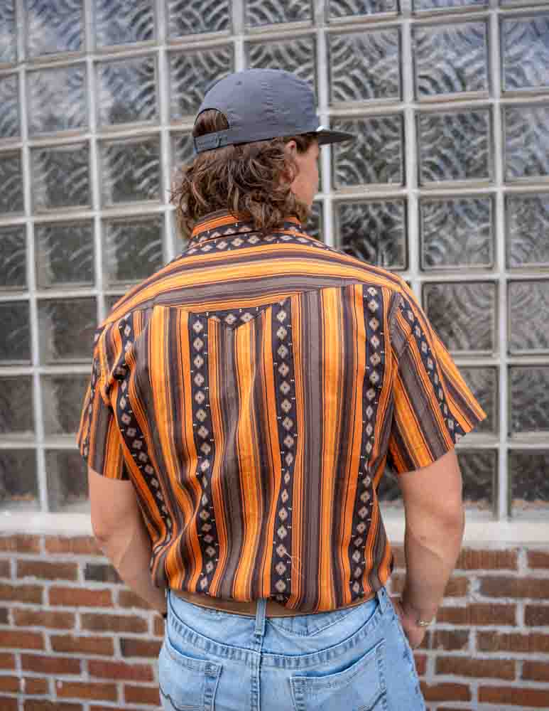 Serape Pearl Snap Short Sleeve