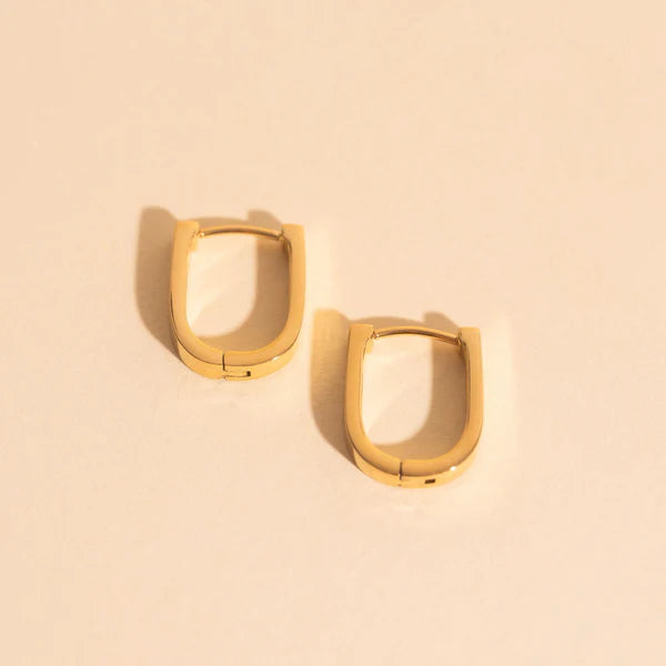 Stirrup Huggie Hoop Earrings