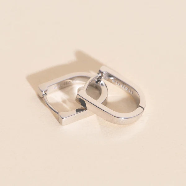 Stirrup Huggie Hoop Earrings