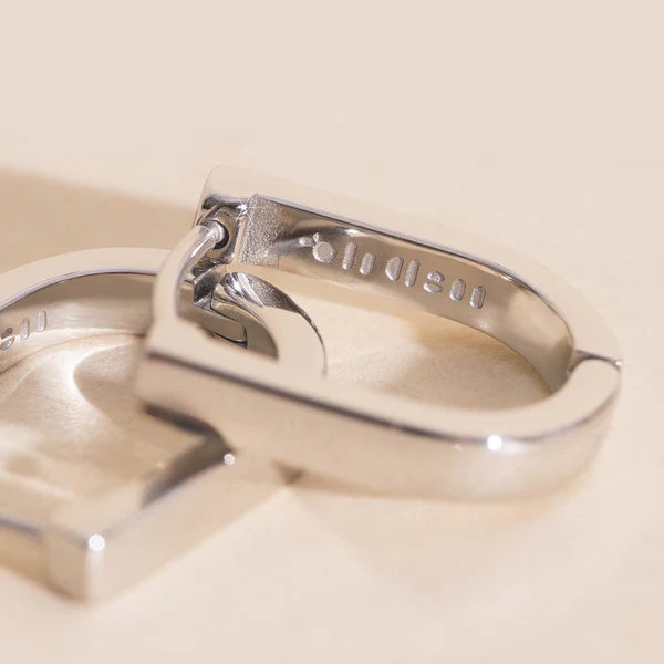 Stirrup Huggie Hoop Earrings