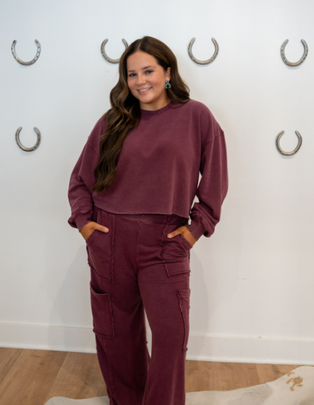 Rylie Burnout Cargo Sweats