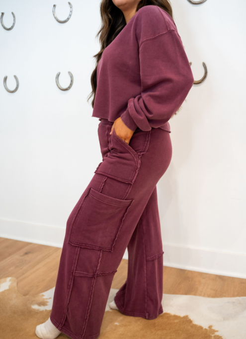 Rylie Burnout Cargo Sweats