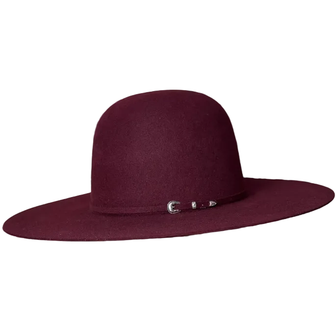 Rodeo King 7x 4 1/4" Brim Merlot