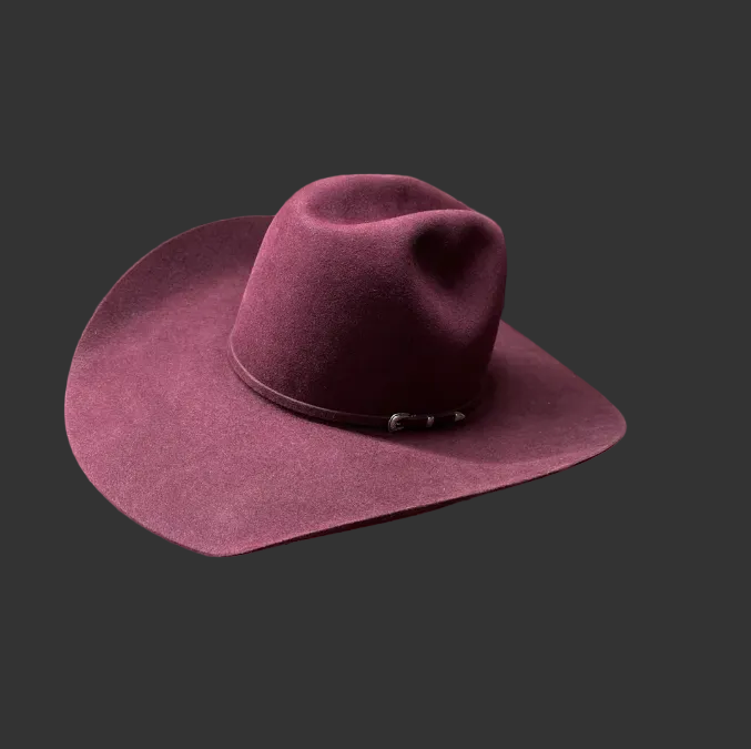 Rodeo King 7x 4 1/4" Brim Merlot
