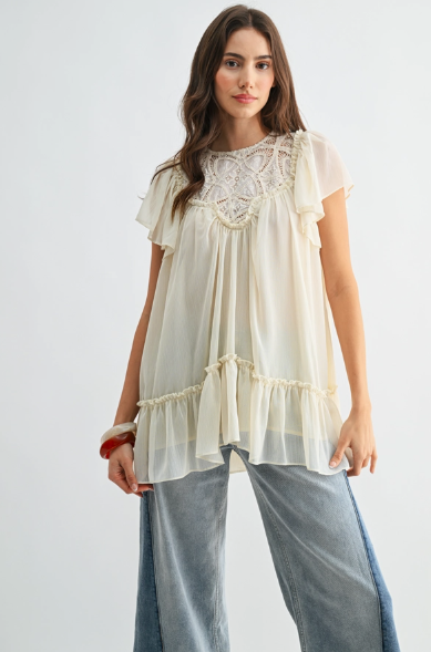 Lace + Light Blouse