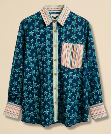 Eleanor Retro Star Button Up