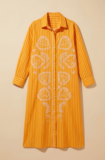 Harvest Striped Shirt Dress