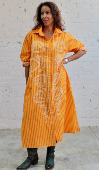 Harvest Striped Shirt Dress