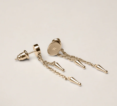 Annley Bolo Tie Earrings Gold