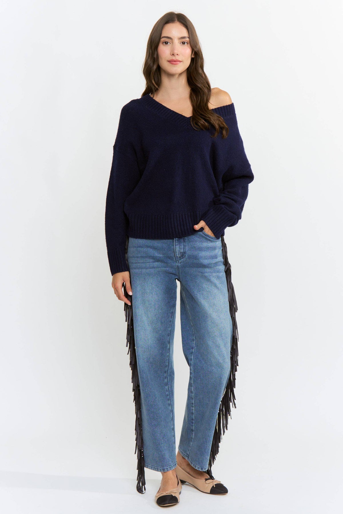 Midnight Rodeo Fringe Jeans