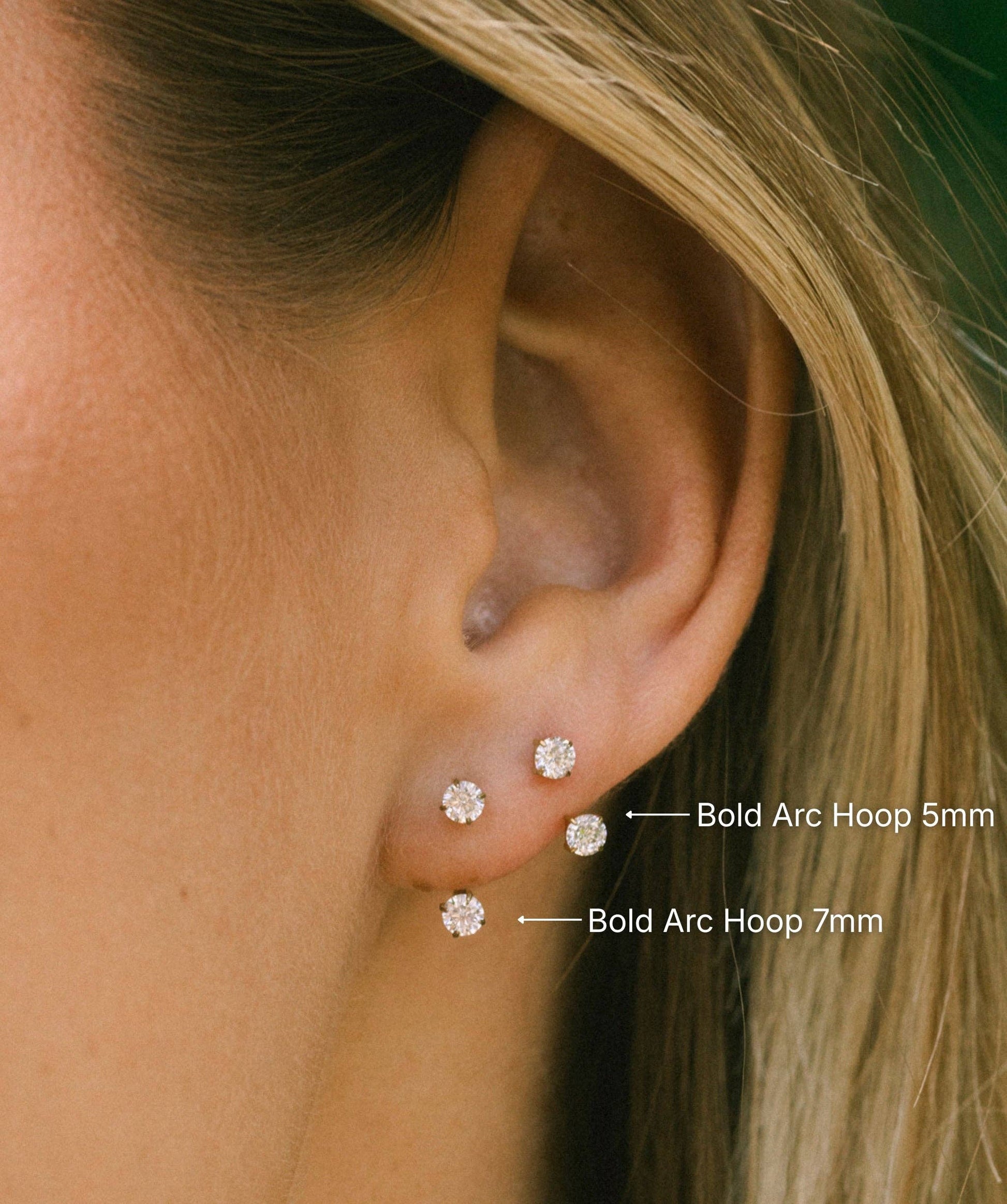 Bold Arc Hoop Earrings