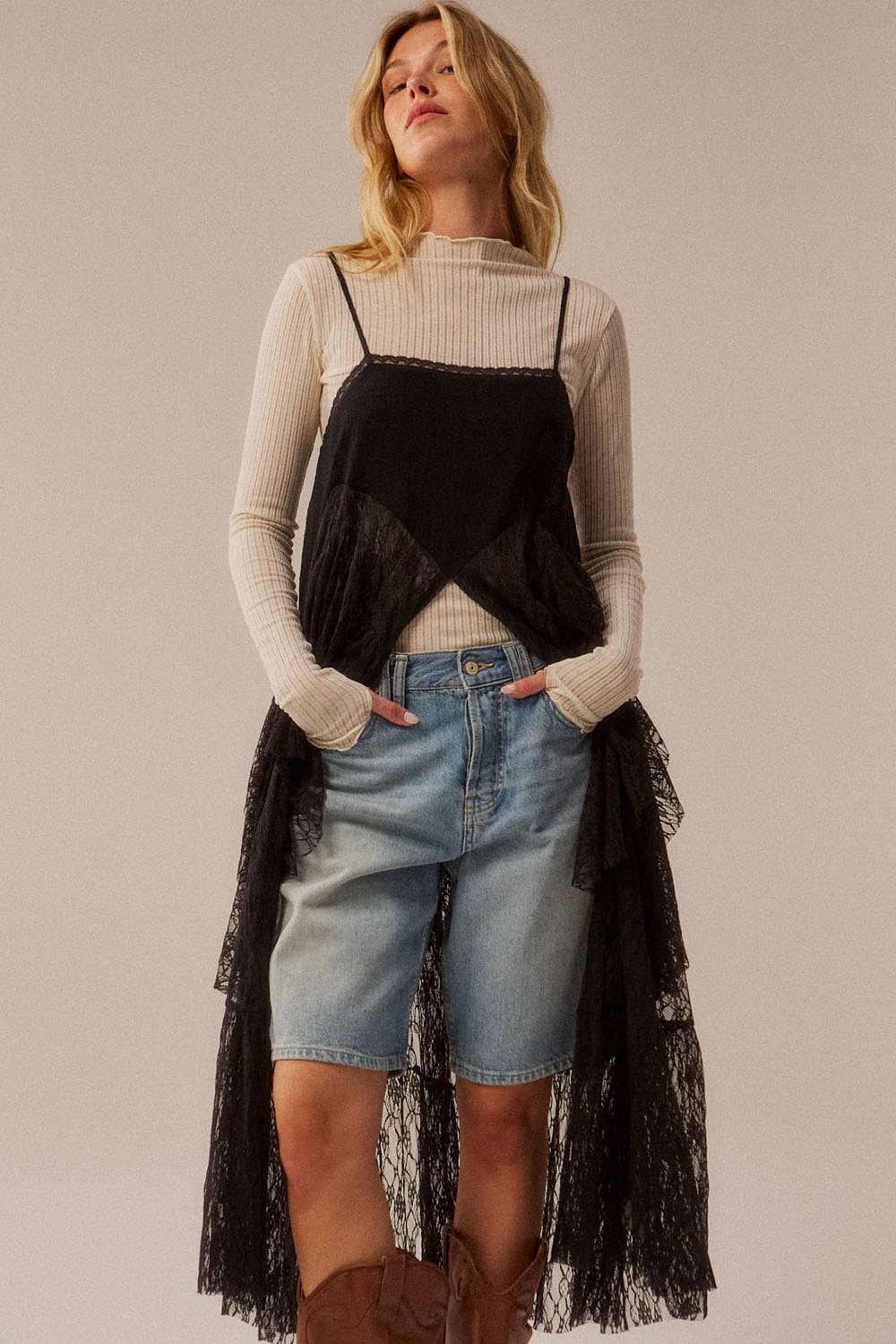 Rain Ruffled Flyaway Top