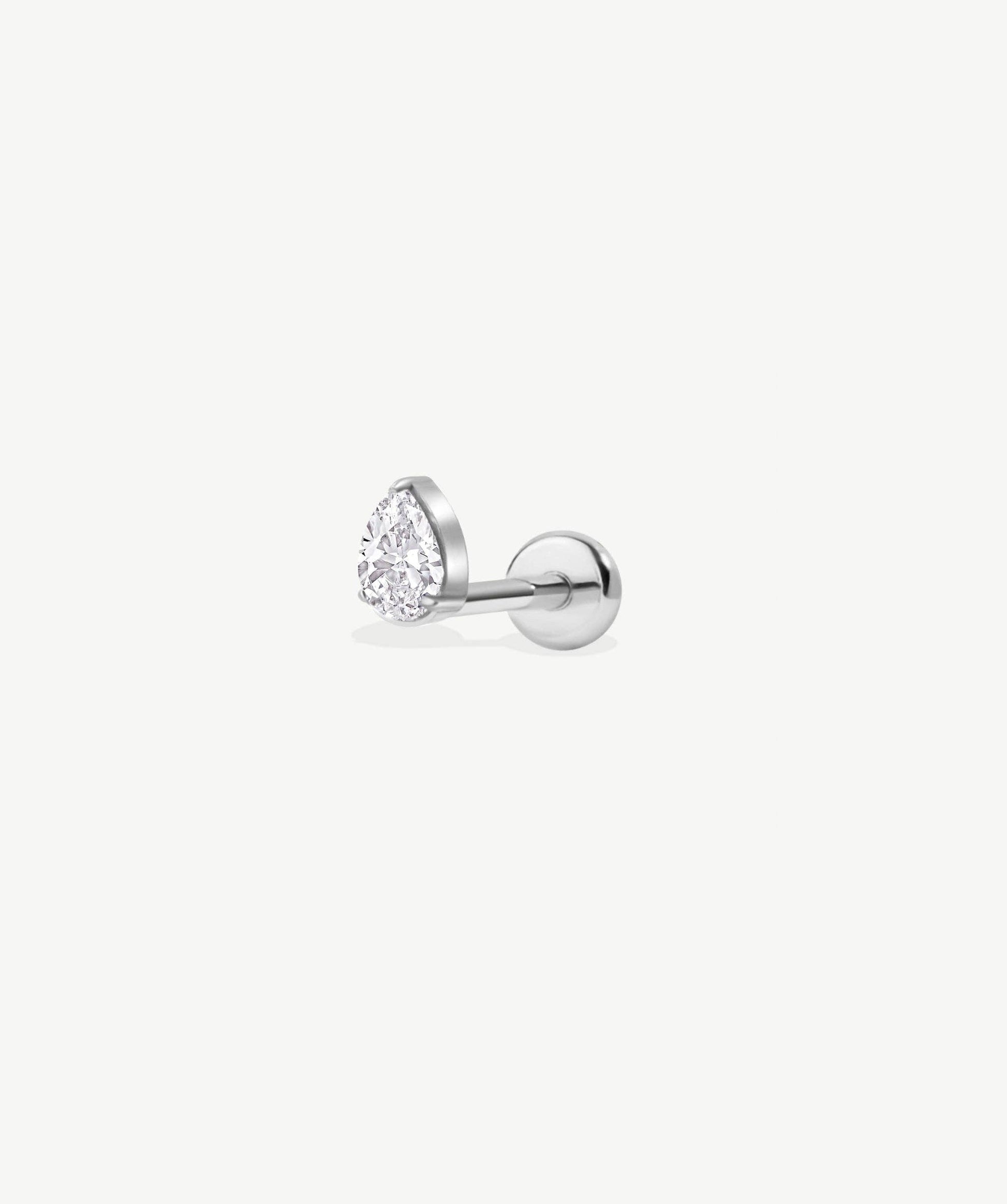 Pear Flat Back Stud