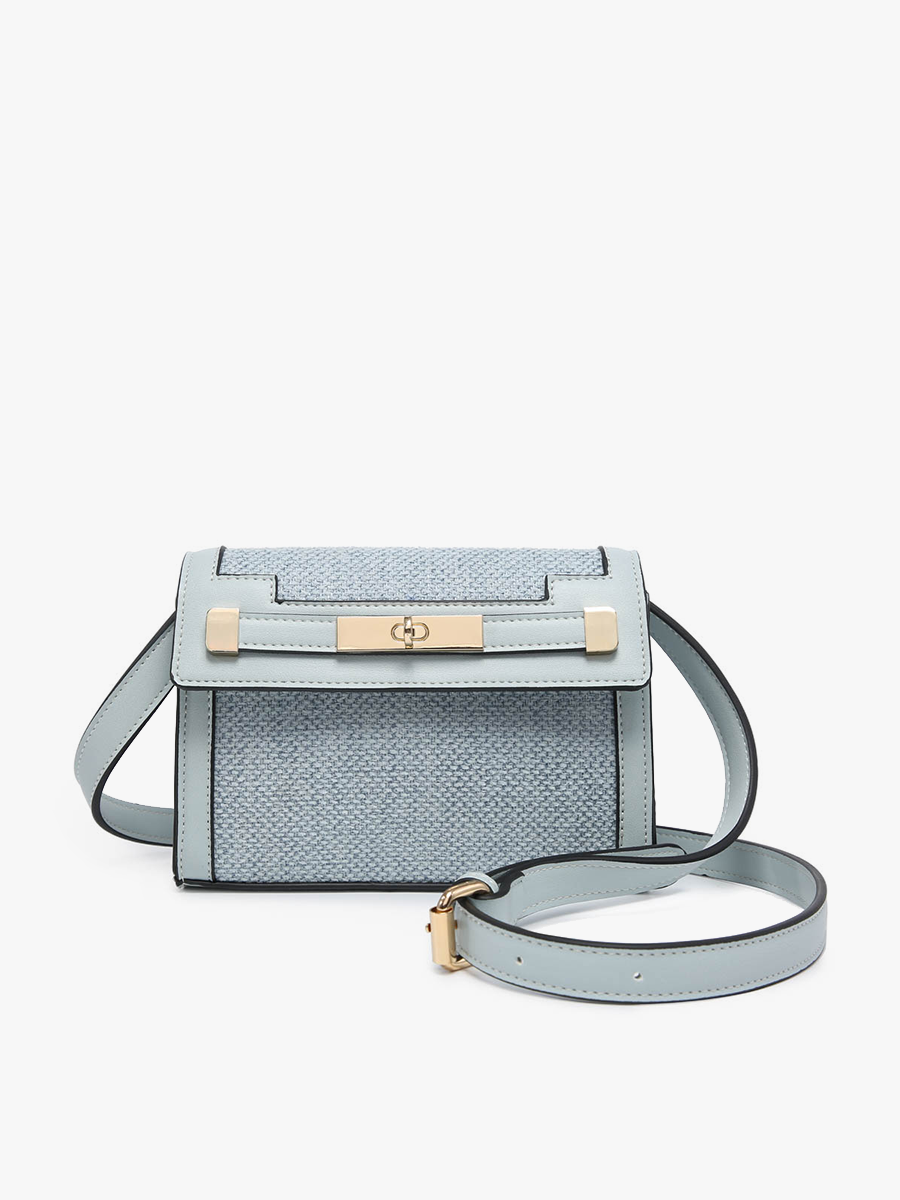 Etta Canvas Crossbody Bag – Vegan Leather Accents | M2089